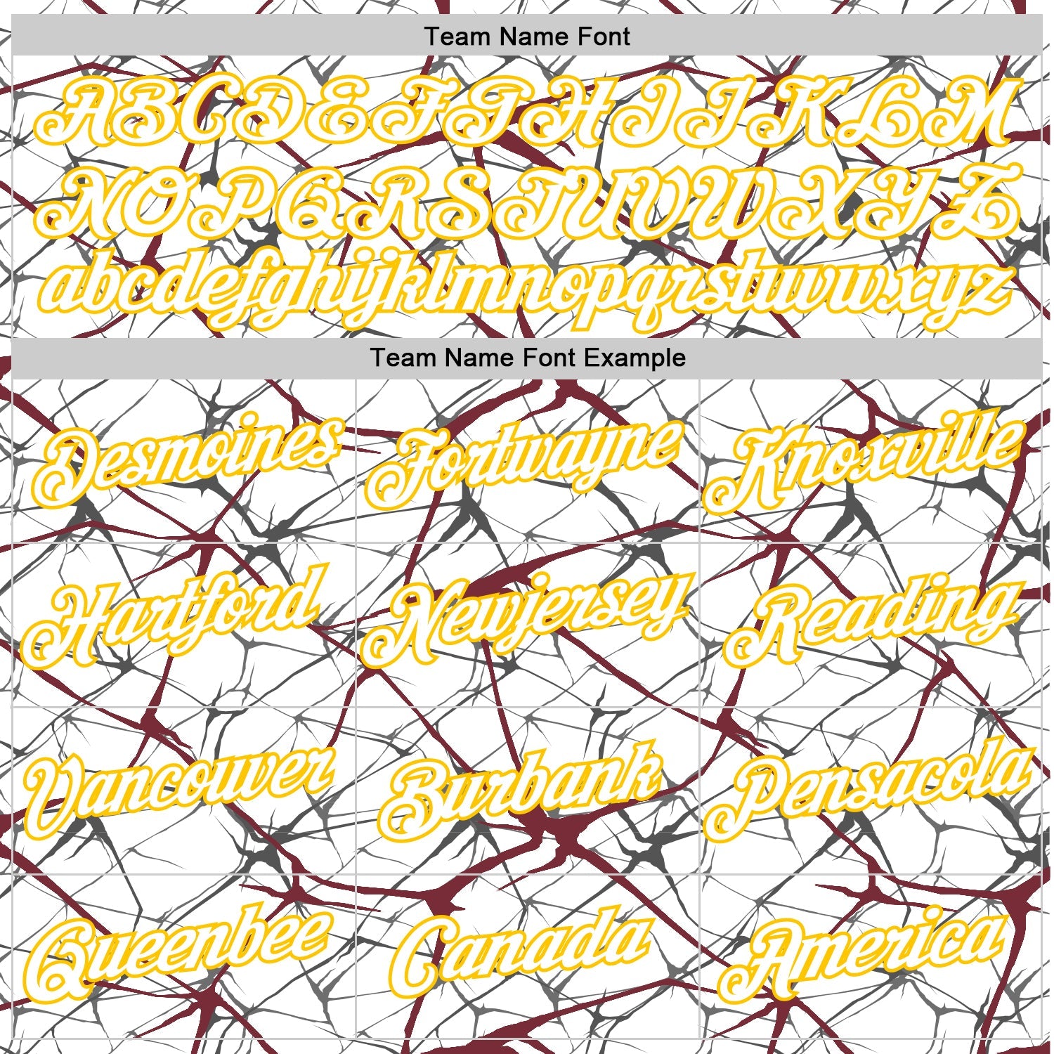 Custom White Burgundy Gray-Yellow Abstract Network Crackle Performance T-Shirt