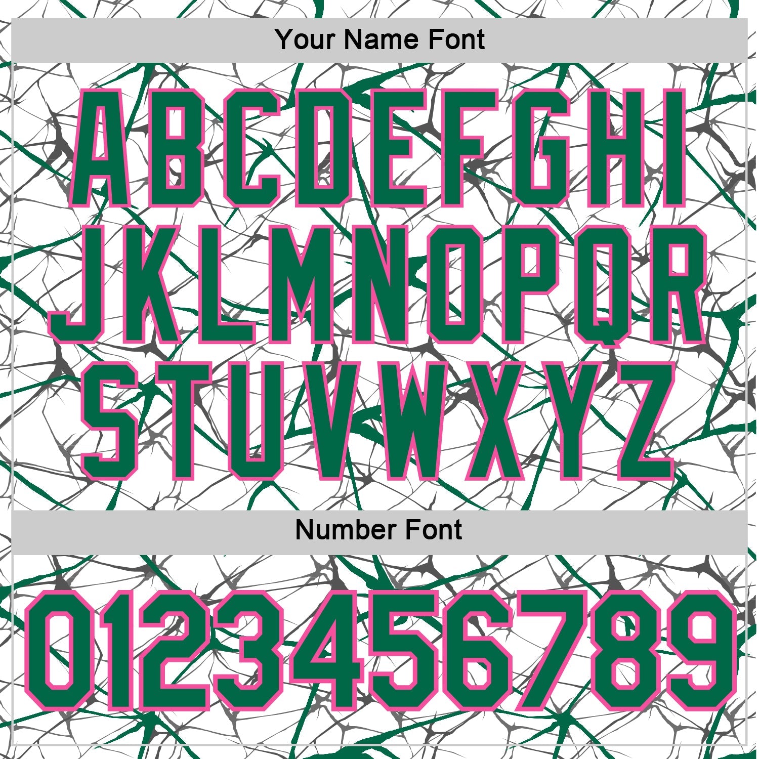 Custom White Kelly Green Gray-Pink Abstract Network Crackle Performance T-Shirt