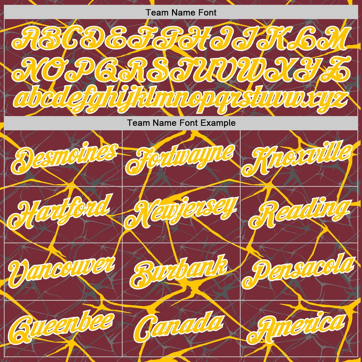 Custom Burgundy Yellow Gray-White Abstract Network Crackle Performance T-Shirt