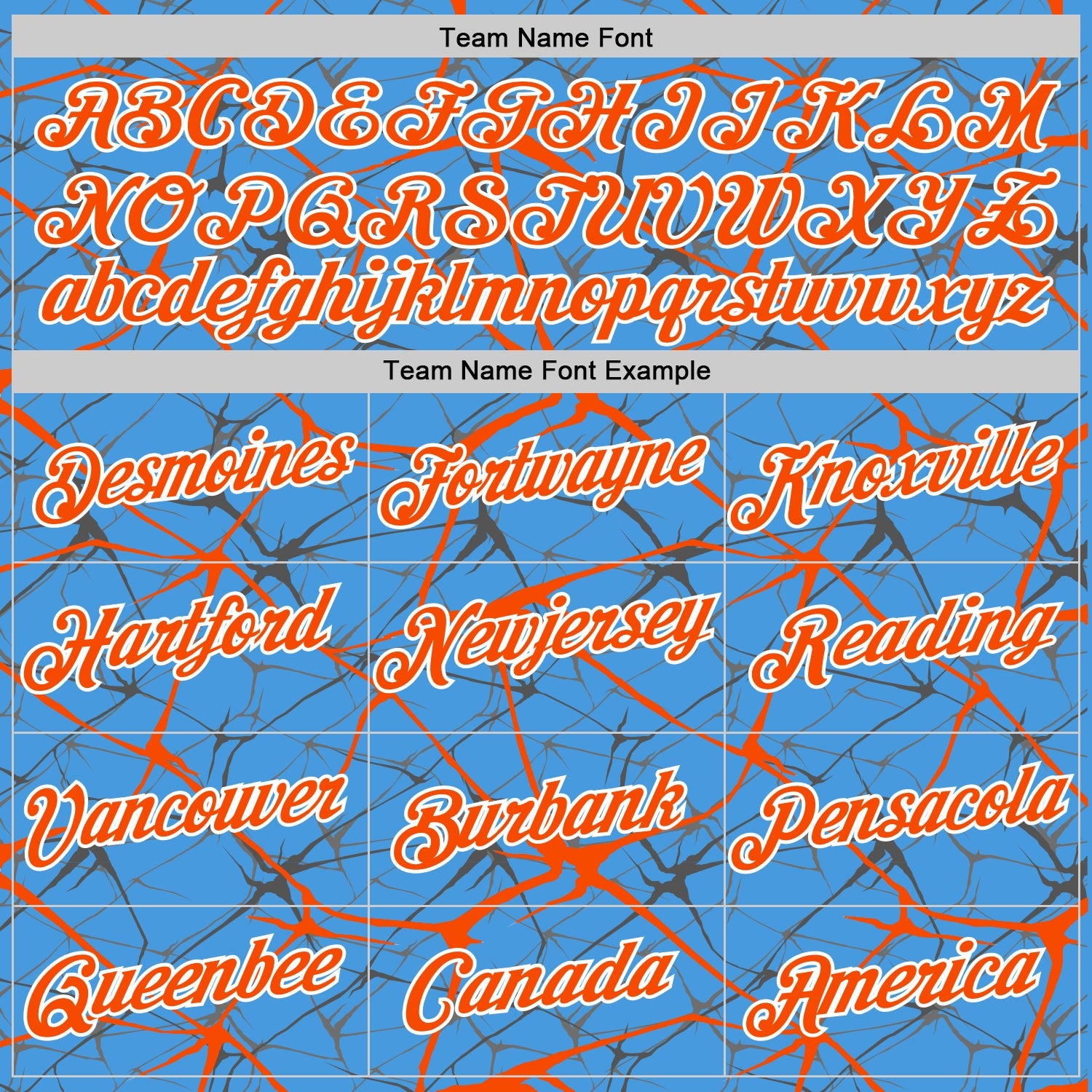 Custom Powder Blue Orange Gray-White Abstract Network Crackle Performance T-Shirt