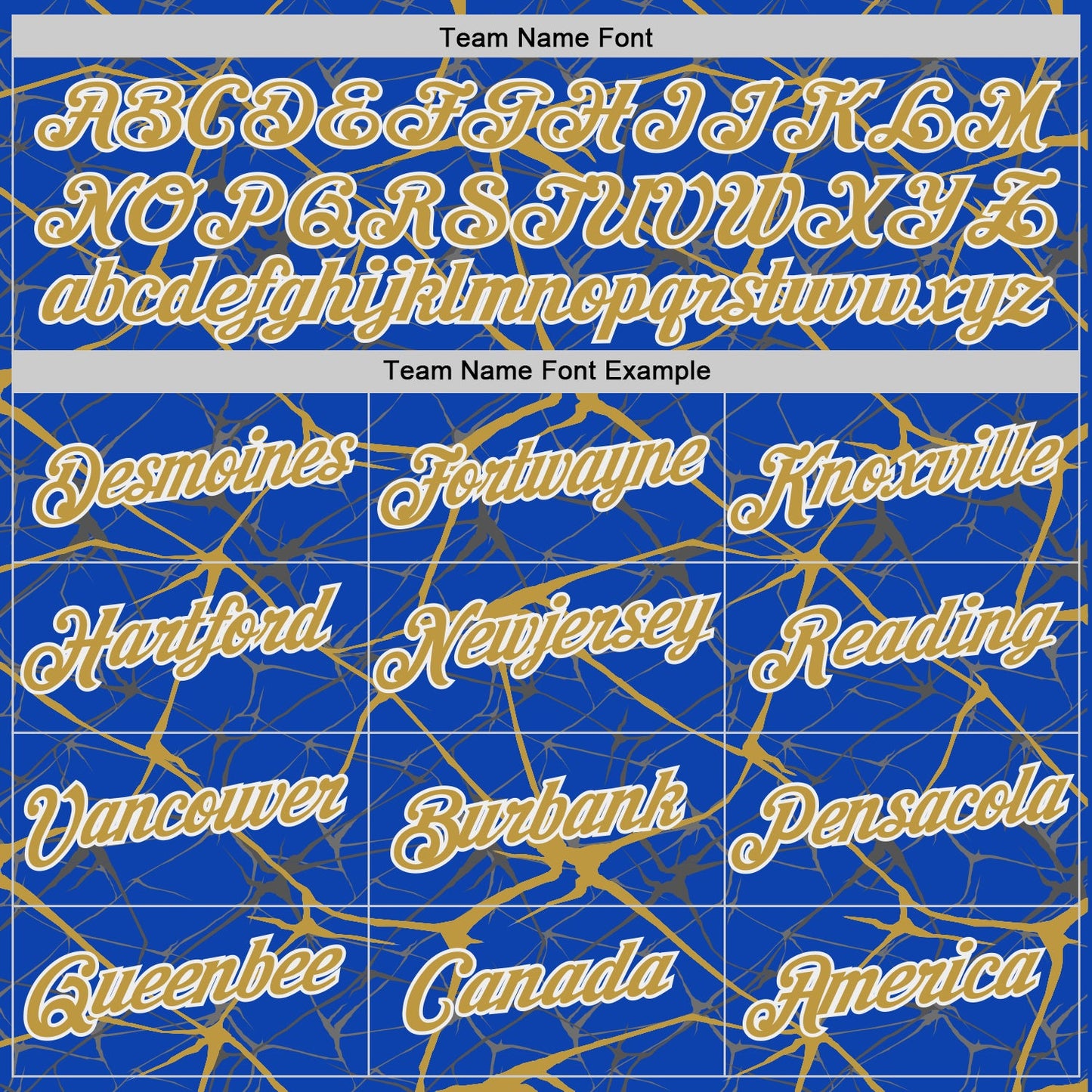 Custom Thunder Blue Old Gold Gray-White Abstract Network Crackle Performance T-Shirt
