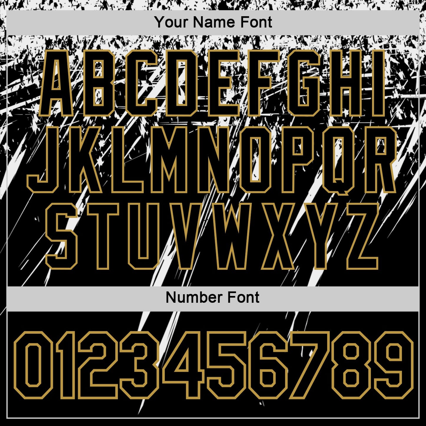 Custom Black White-Old Gold Distressed Scratch Brush Stroke Performance T-Shirt
