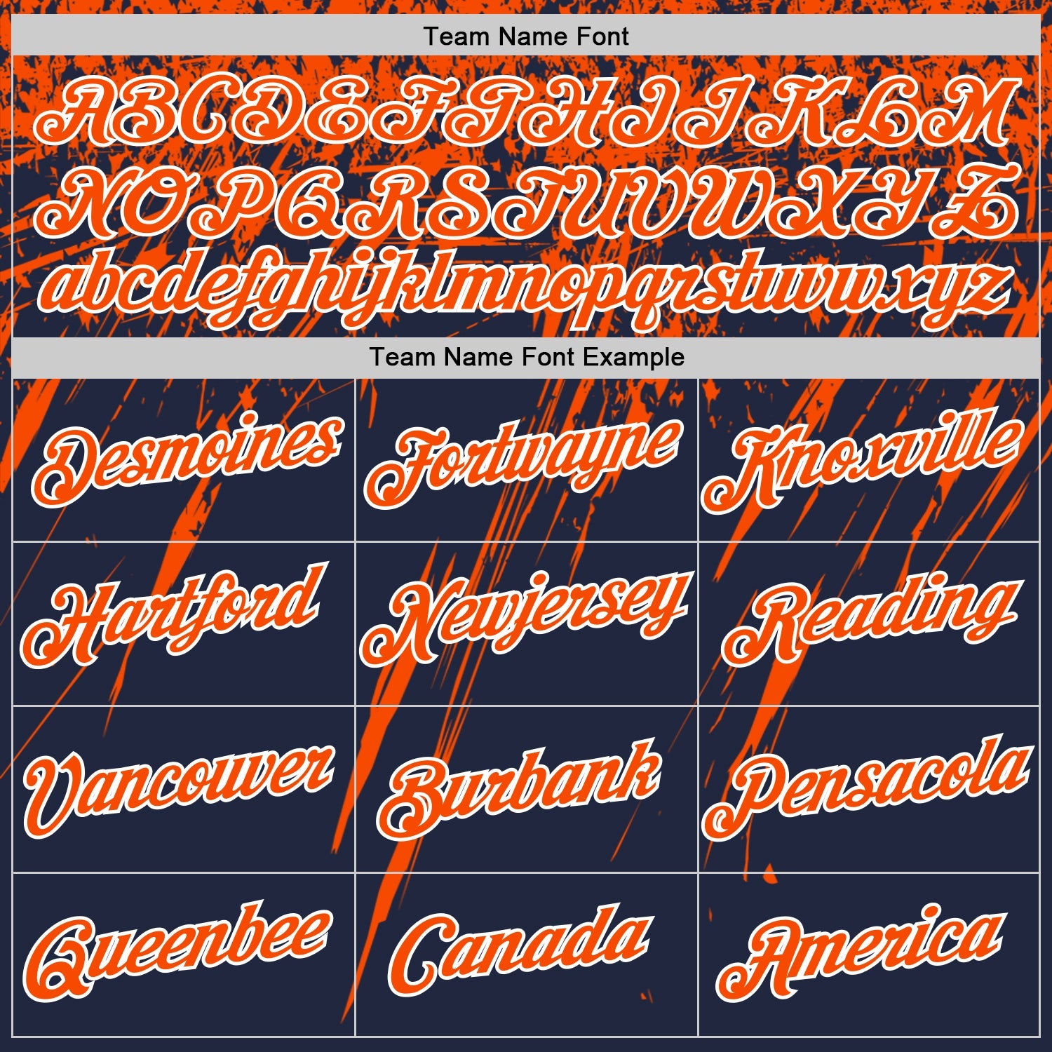 Custom Navy Orange-White Distressed Scratch Brush Stroke Performance T-Shirt