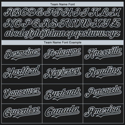 Custom Black Silver 3D Las Vegas City Edition Fade Fashion Authentic Baseball Jersey