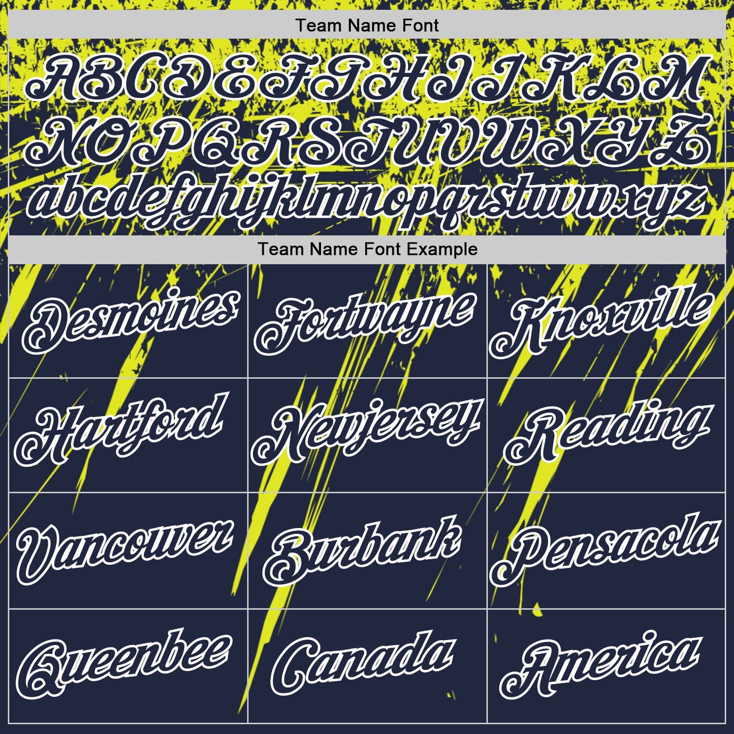 Custom Navy Neon Yellow-White Distressed Scratch Brush Stroke Performance T-Shirt