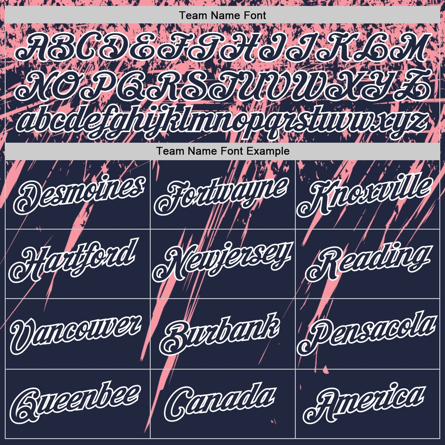 Custom Navy Medium Pink-White Distressed Scratch Brush Stroke Performance T-Shirt