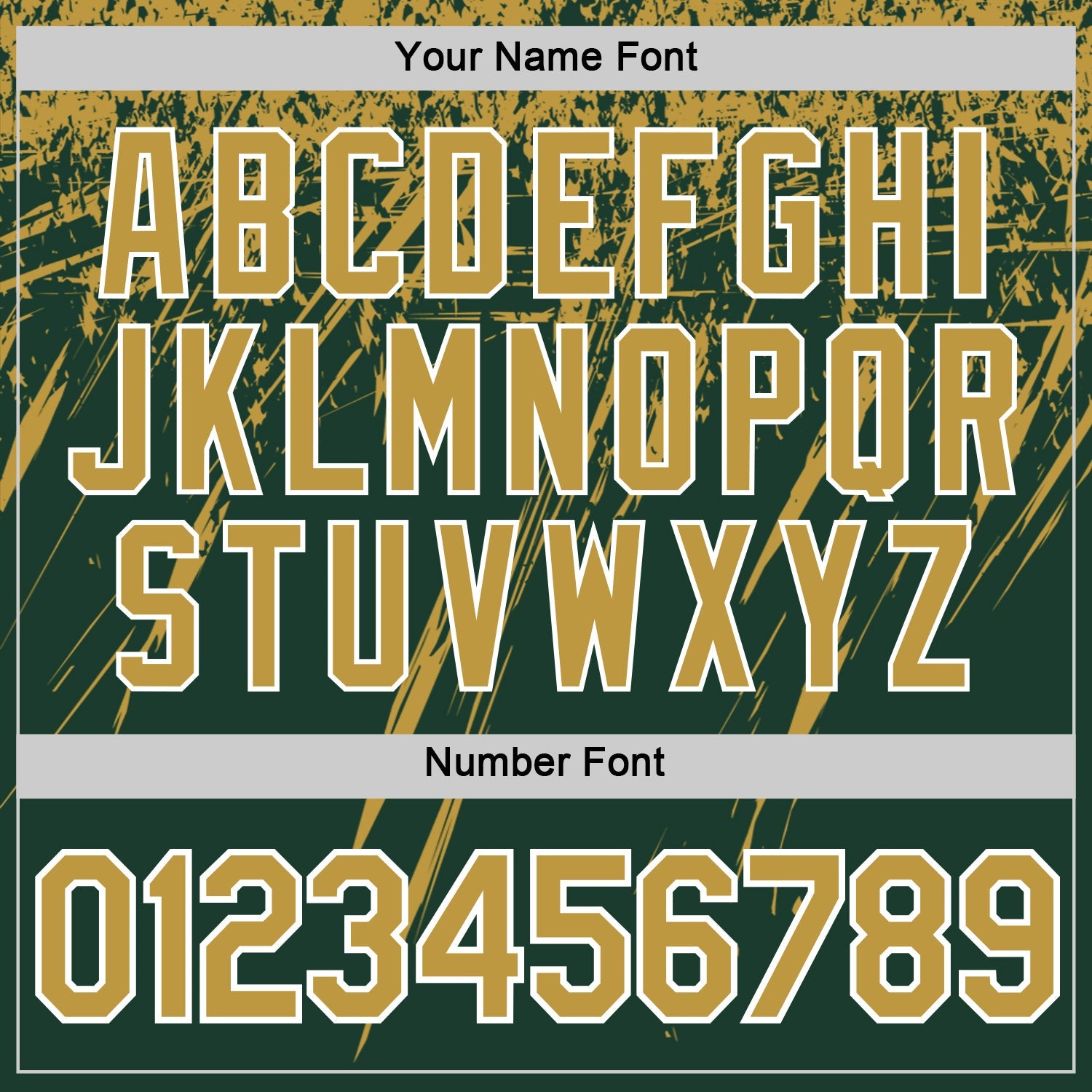 Custom Green Old Gold-White Distressed Scratch Brush Stroke Performance T-Shirt