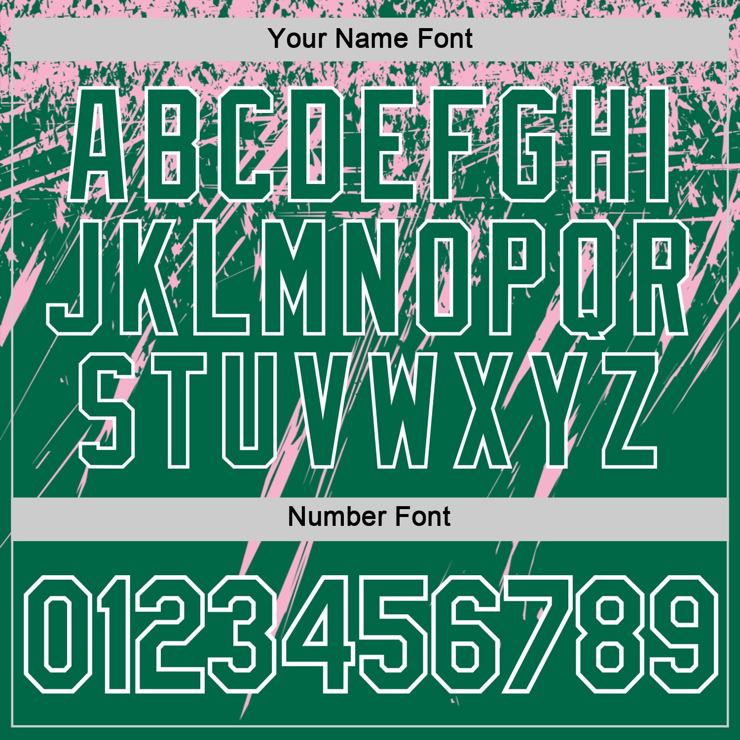 Custom Kelly Green Light Pink-White Distressed Scratch Brush Stroke Performance T-Shirt