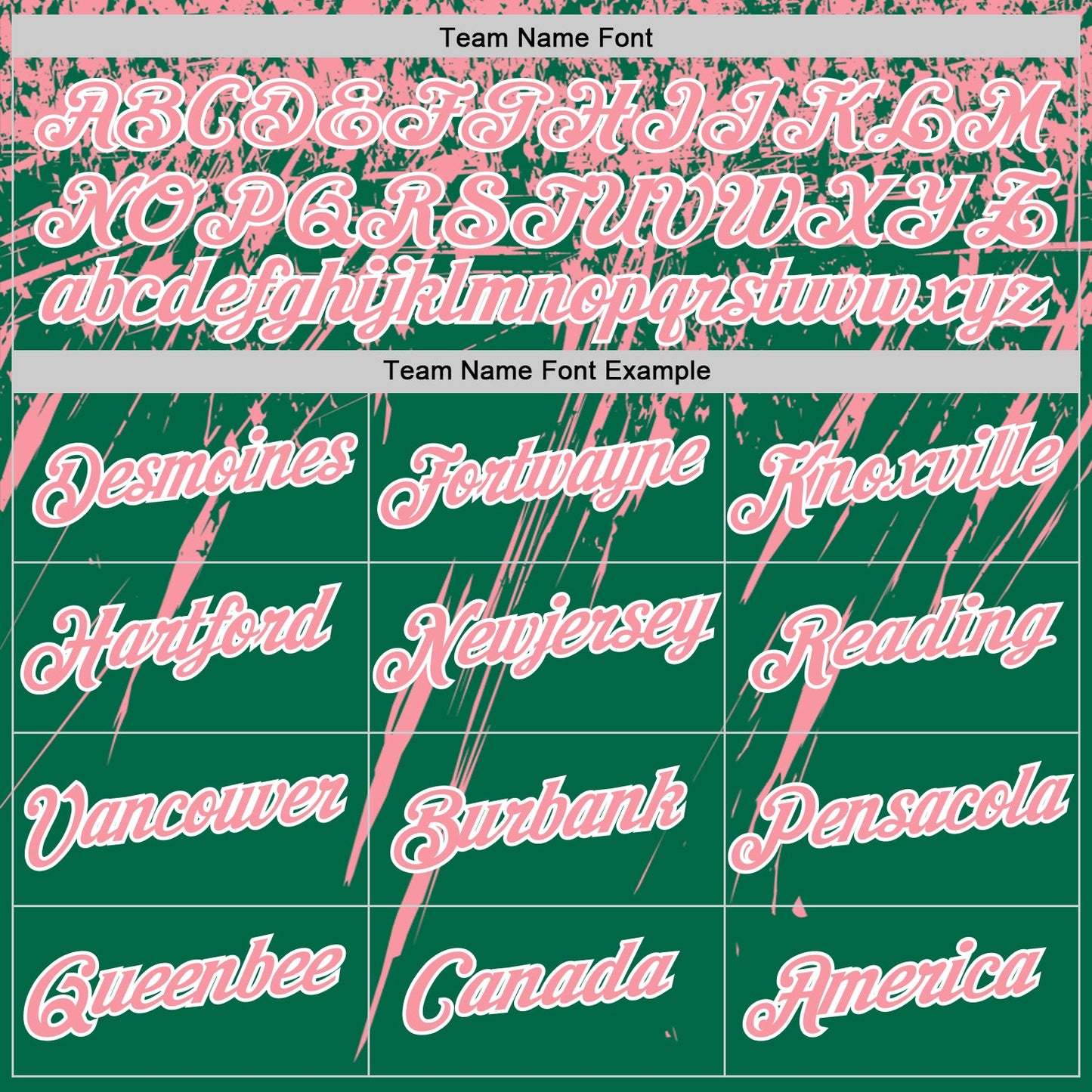 Custom Kelly Green Medium Pink-White Distressed Scratch Brush Stroke Performance T-Shirt