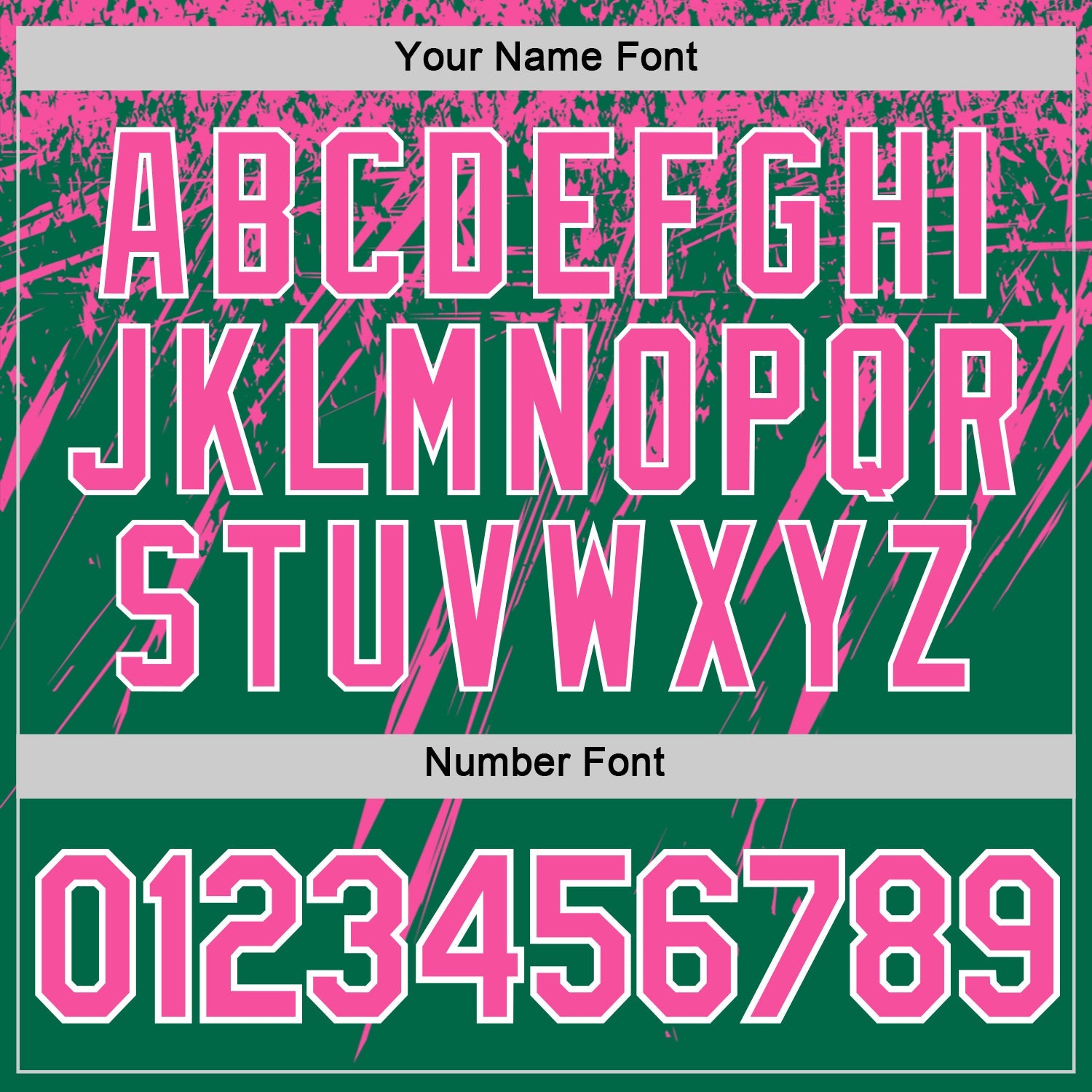Custom Kelly Green Pink-White Distressed Scratch Brush Stroke Performance T-Shirt
