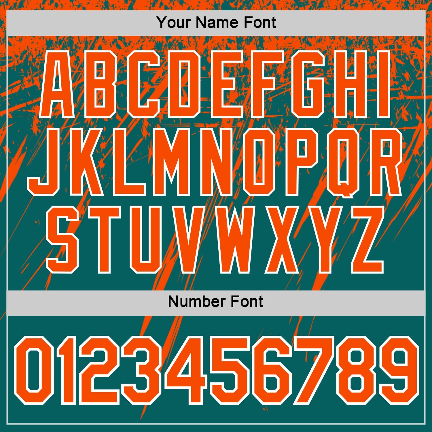 Custom Teal Orange-White Distressed Scratch Brush Stroke Performance T-Shirt