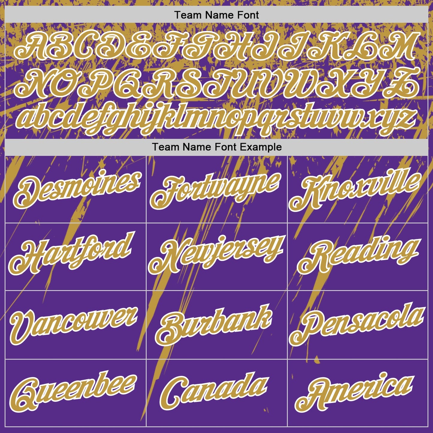 Custom Purple Old Gold-White Distressed Scratch Brush Stroke Performance T-Shirt