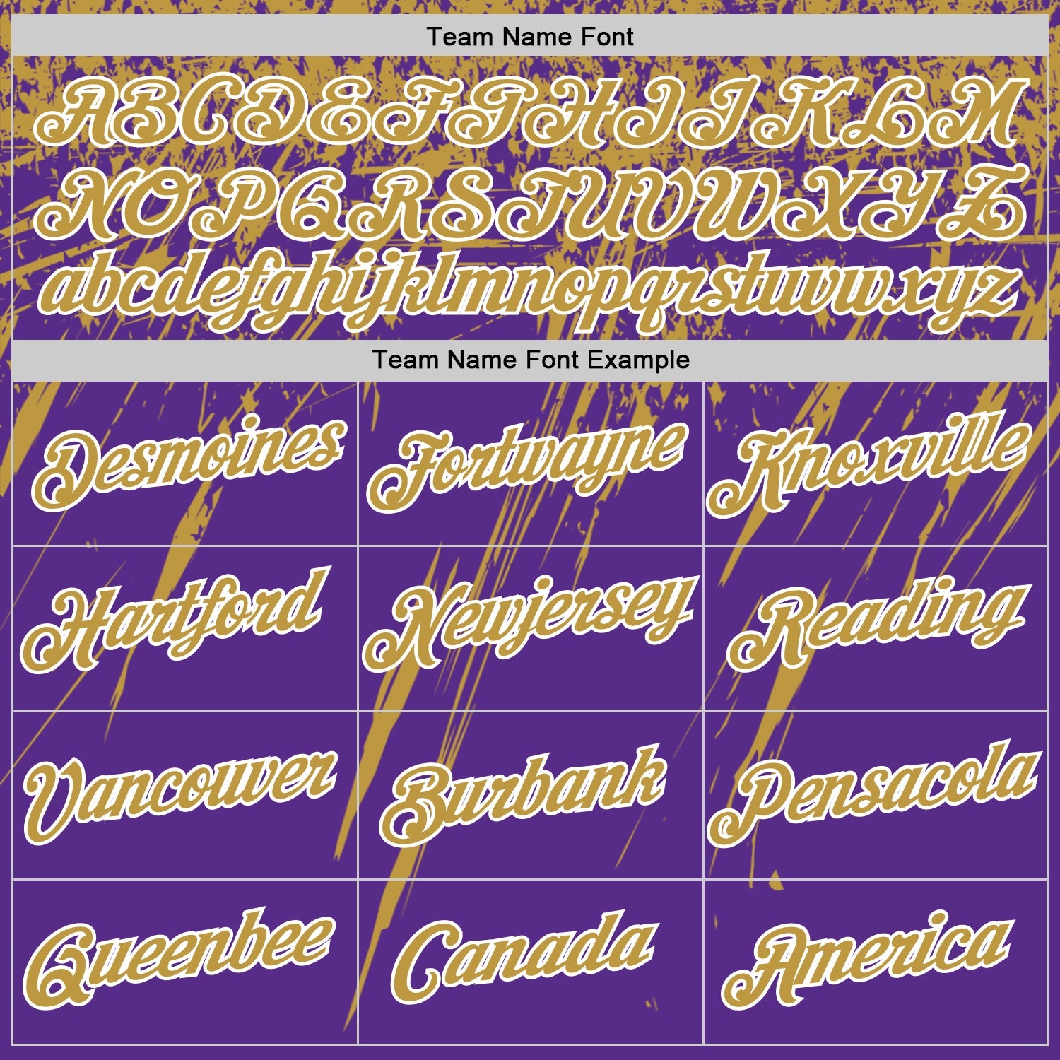 Custom Purple Old Gold-White Distressed Scratch Brush Stroke Performance T-Shirt