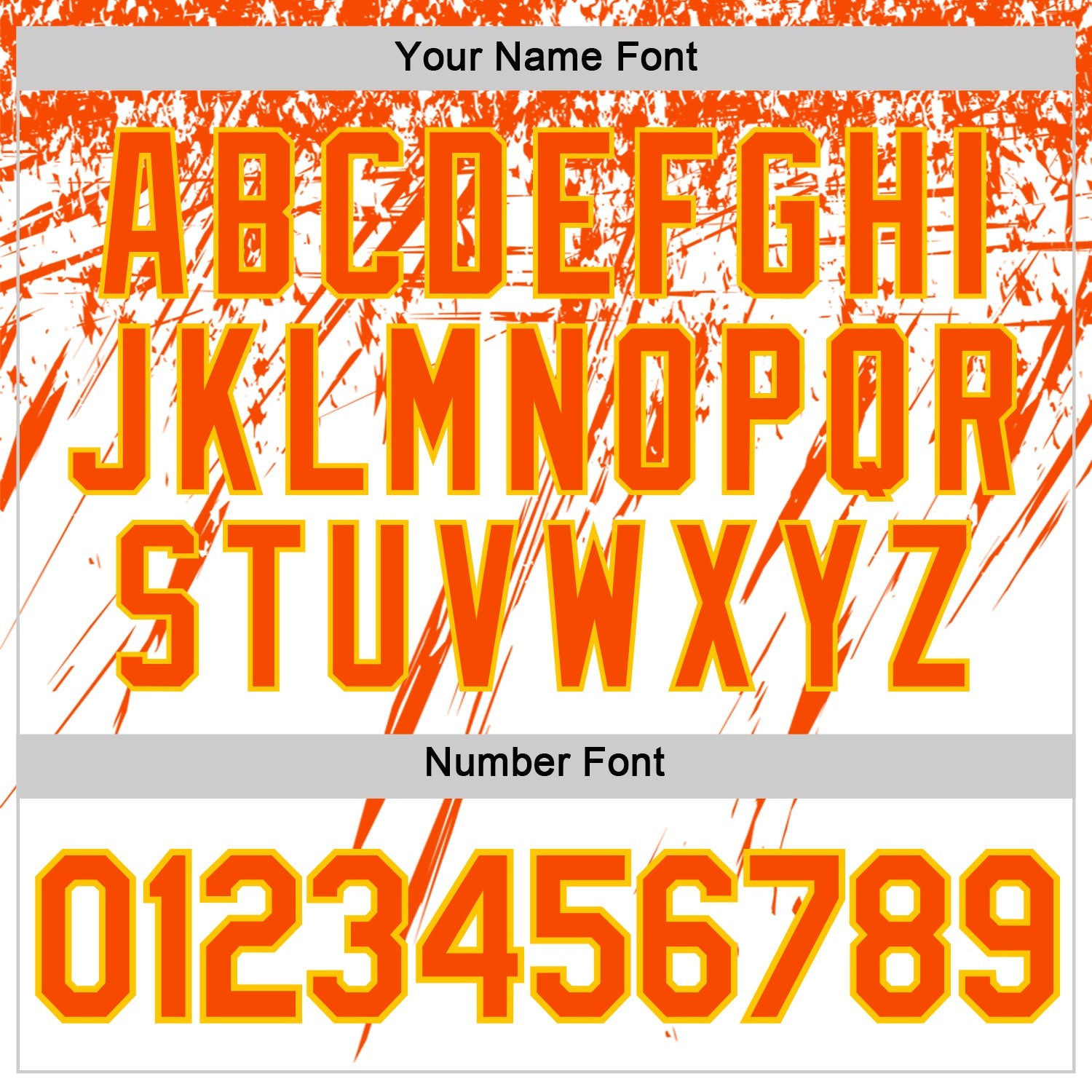 Custom White Orange-Yellow Distressed Scratch Brush Stroke Performance T-Shirt