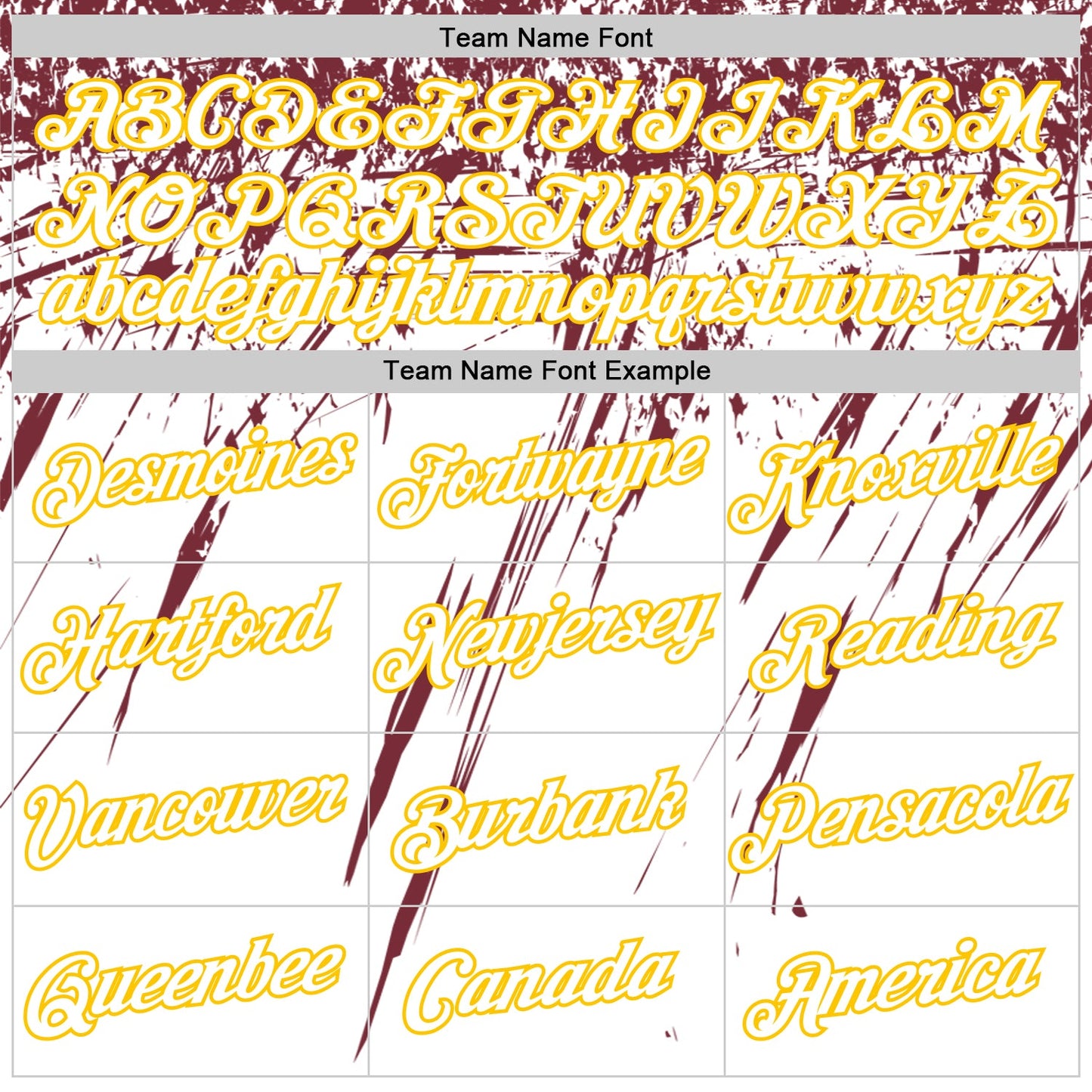Custom White Burgundy-Yellow Distressed Scratch Brush Stroke Performance T-Shirt