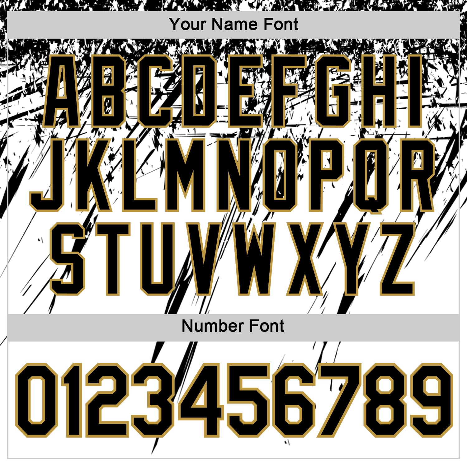 Custom White Black-Old Gold Distressed Scratch Brush Stroke Performance T-Shirt