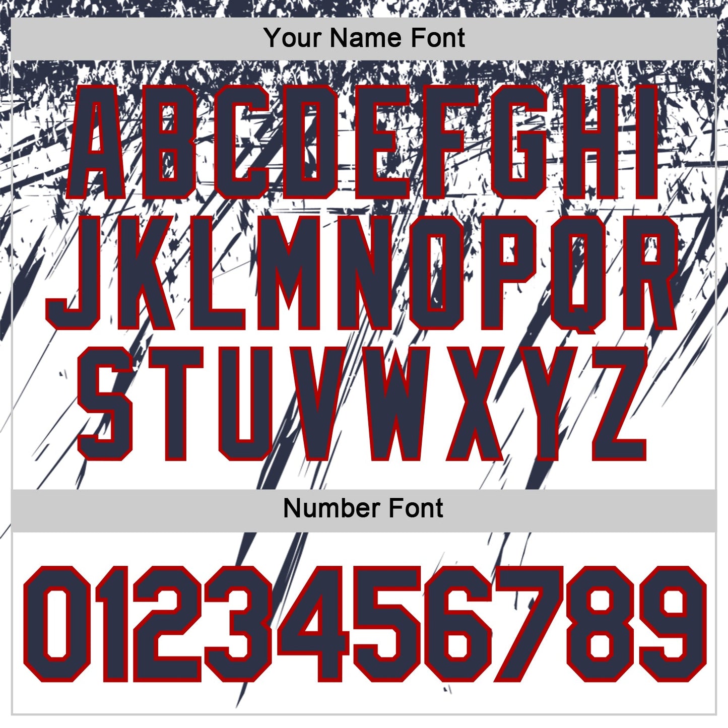 Custom White Navy-Red Distressed Scratch Brush Stroke Performance T-Shirt