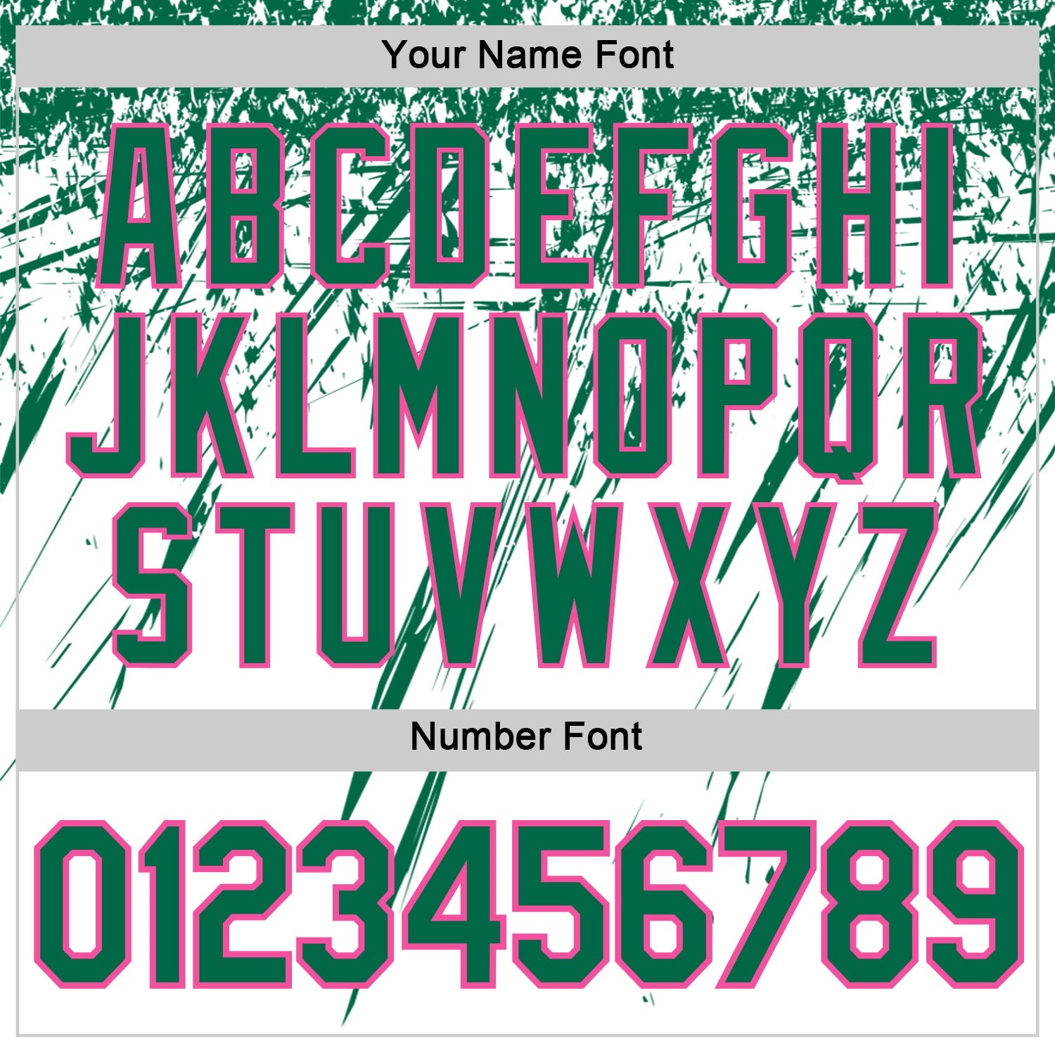 Custom White Kelly Green-Pink Distressed Scratch Brush Stroke Performance T-Shirt