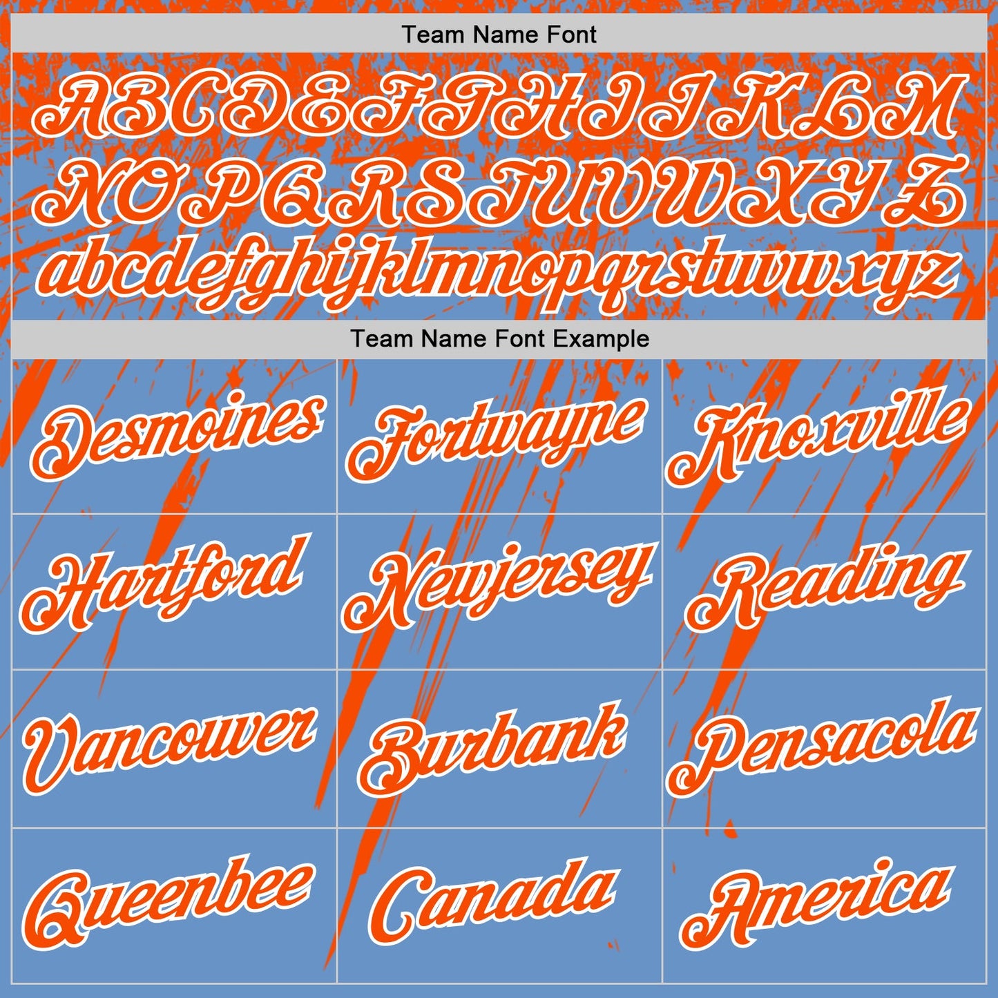 Custom Light Blue Orange-White Distressed Scratch Brush Stroke Performance T-Shirt