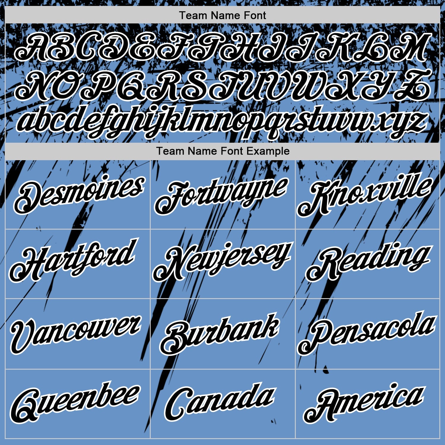 Custom Light Blue Black-White Distressed Scratch Brush Stroke Performance T-Shirt