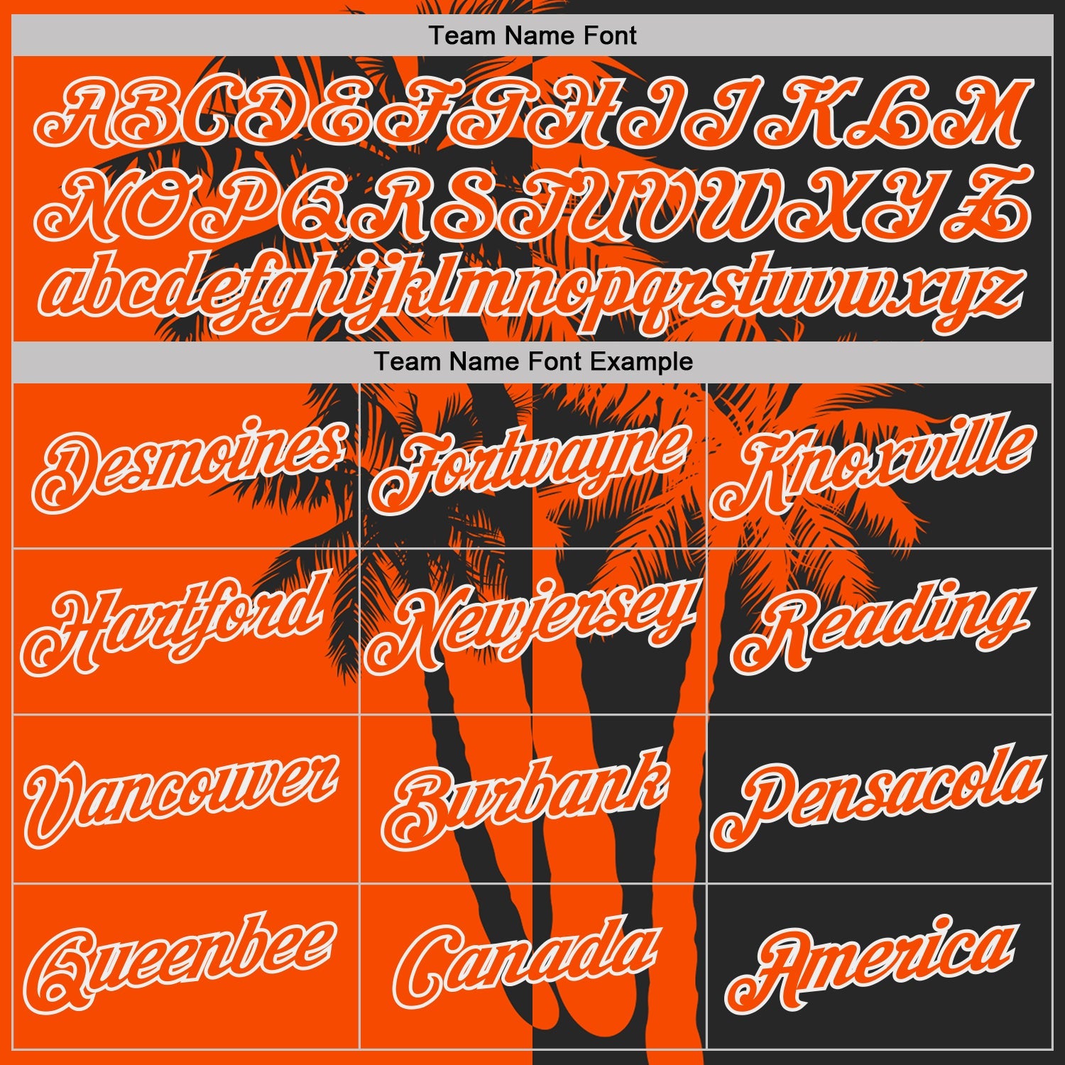Custom Black Orange-White Hawaii Tropical Coastal Palm Trees Performance T-Shirt