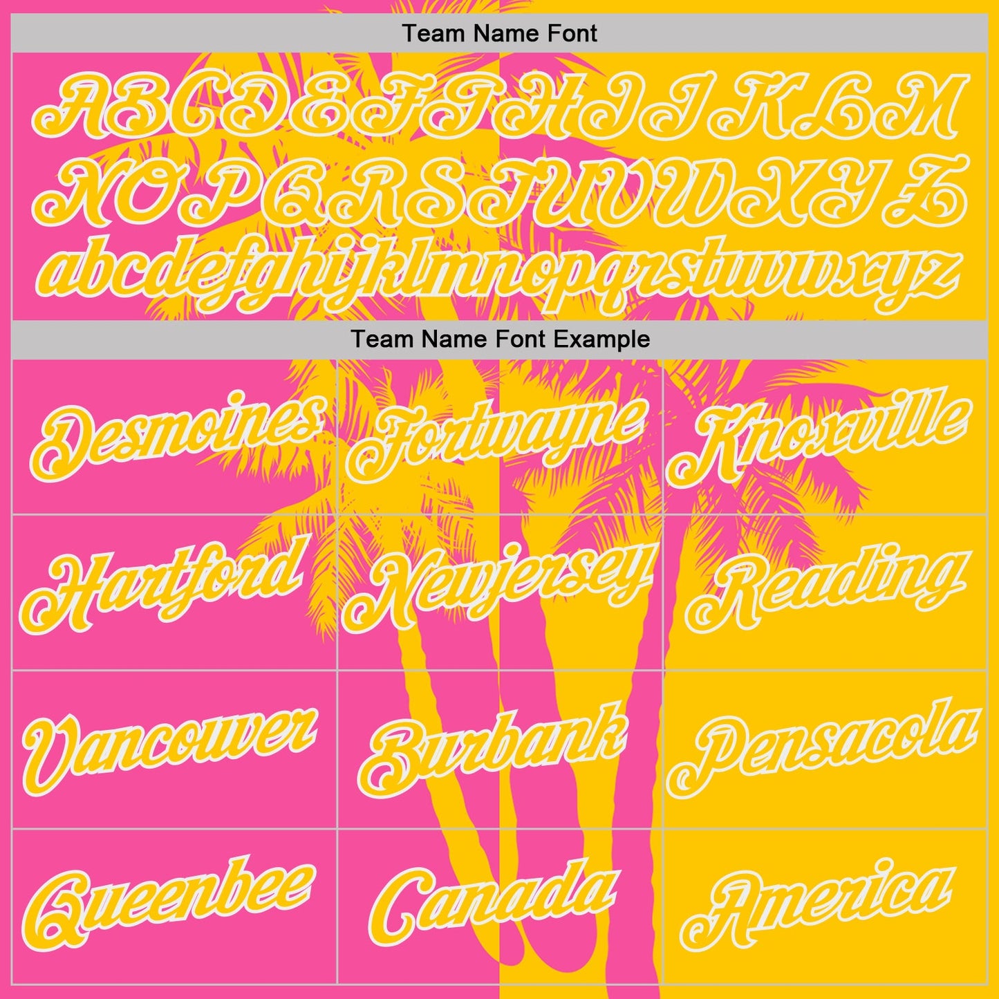Custom Yellow Pink-White Hawaii Tropical Coastal Palm Trees Performance T-Shirt