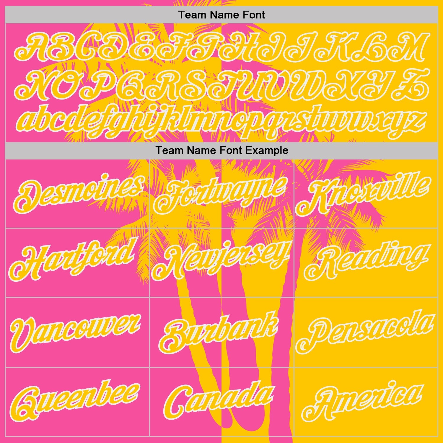 Custom Yellow Pink-White Hawaii Tropical Coastal Palm Trees Performance T-Shirt