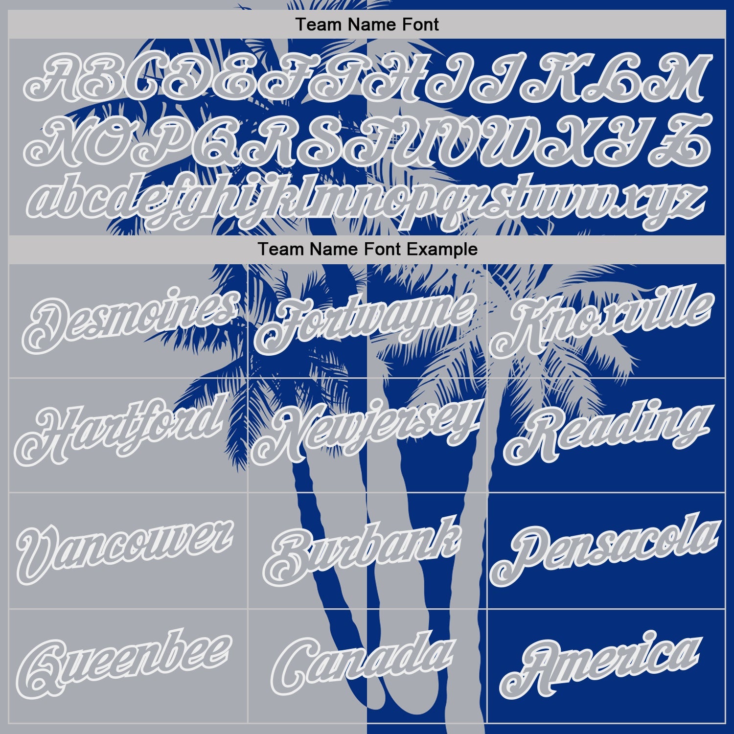 Custom Royal Gray-White Hawaii Tropical Coastal Palm Trees Performance T-Shirt