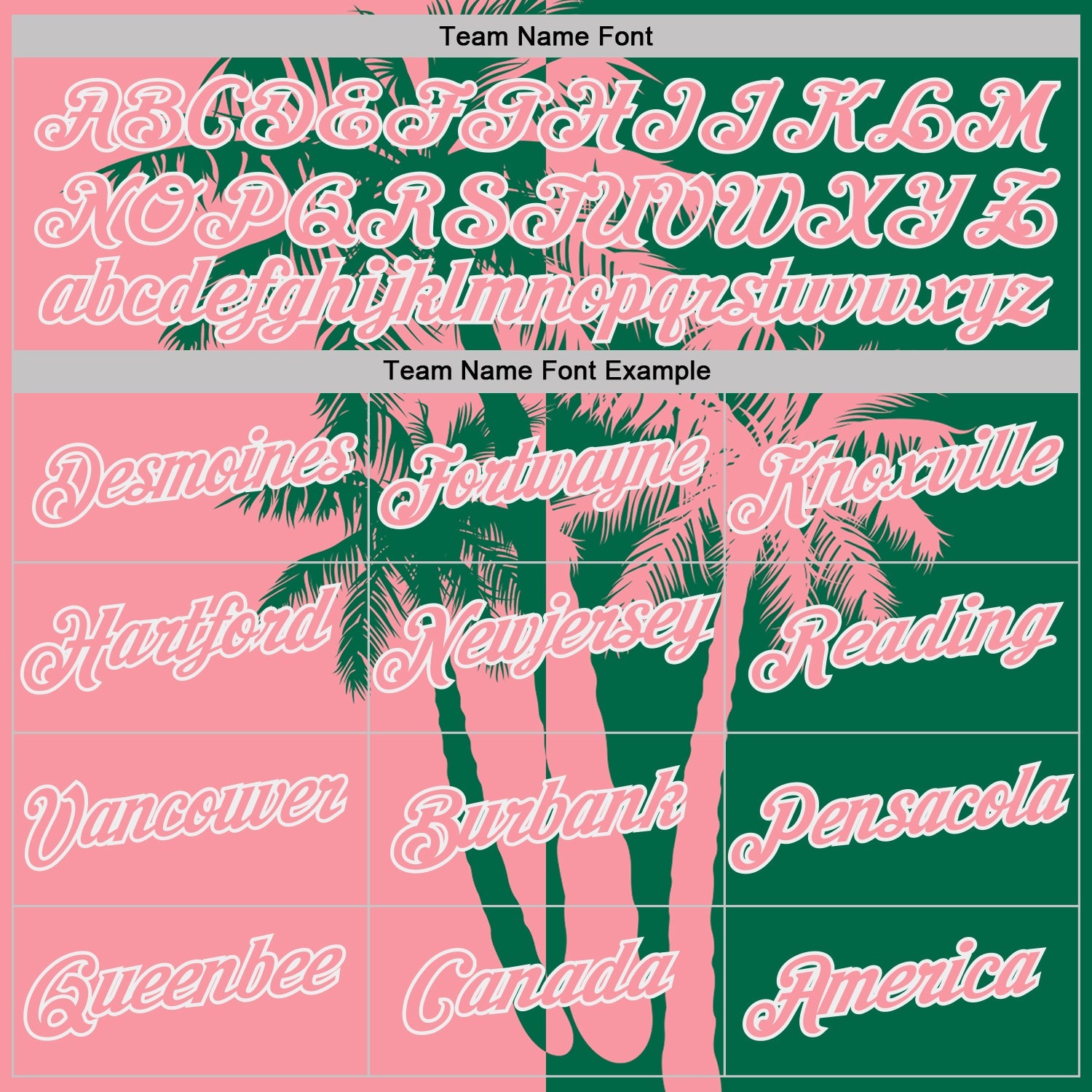 Custom Kelly Green Medium Pink-White Hawaii Tropical Coastal Palm Trees Performance T-Shirt