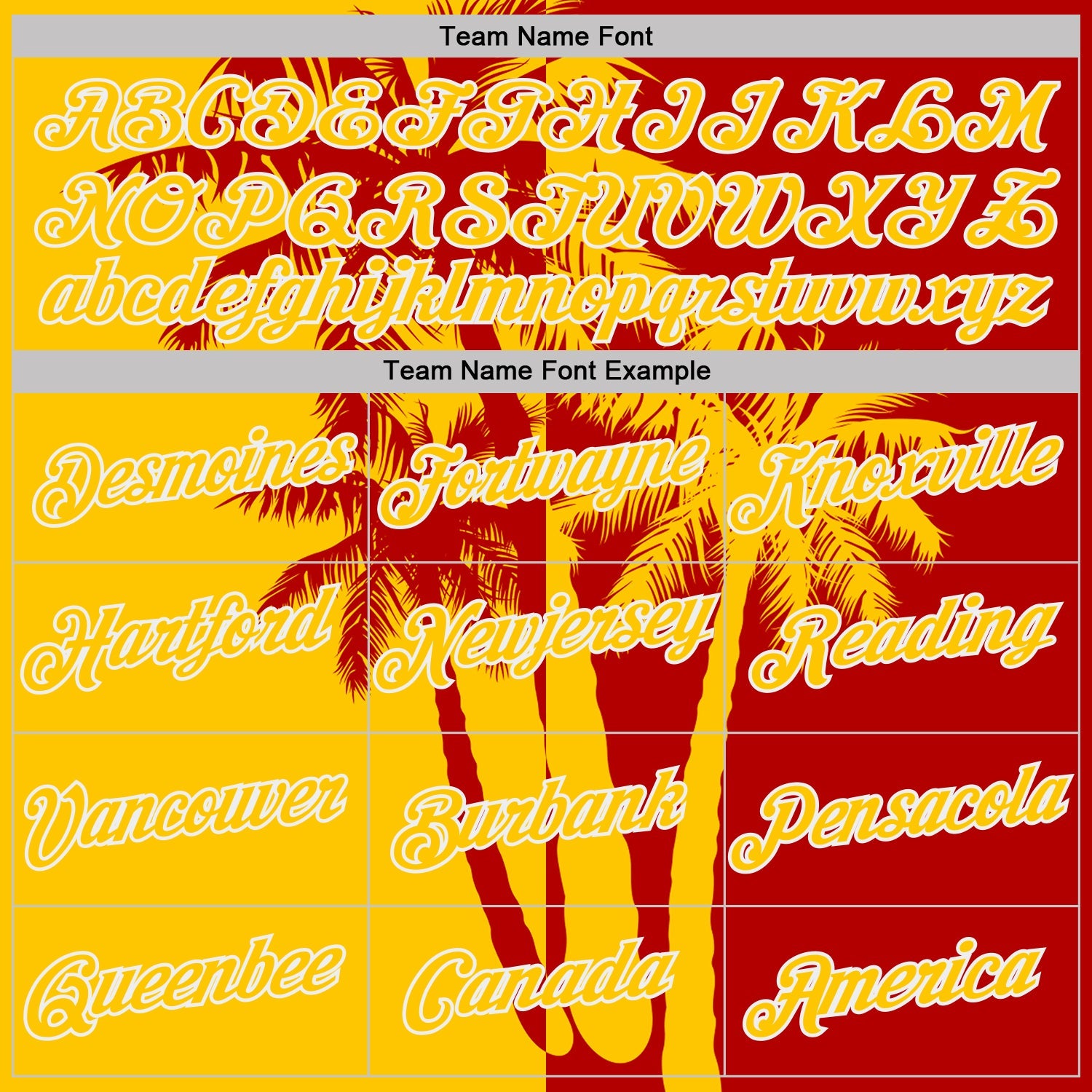 Custom Red Yellow-White Hawaii Tropical Coastal Palm Trees Performance T-Shirt