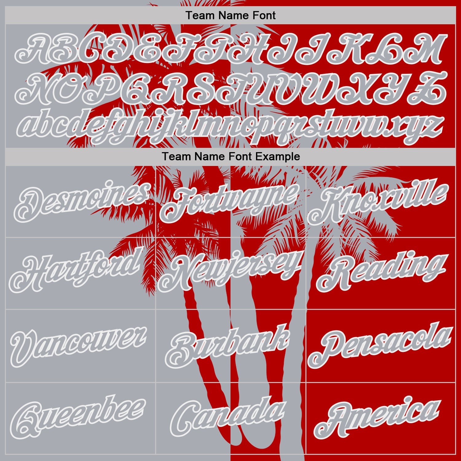 Custom Red Gray-White Hawaii Tropical Coastal Palm Trees Performance T-Shirt