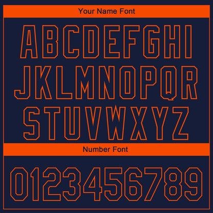 Custom Navy Orange 3D Houston City Edition Fade Fashion Authentic Baseball Jersey