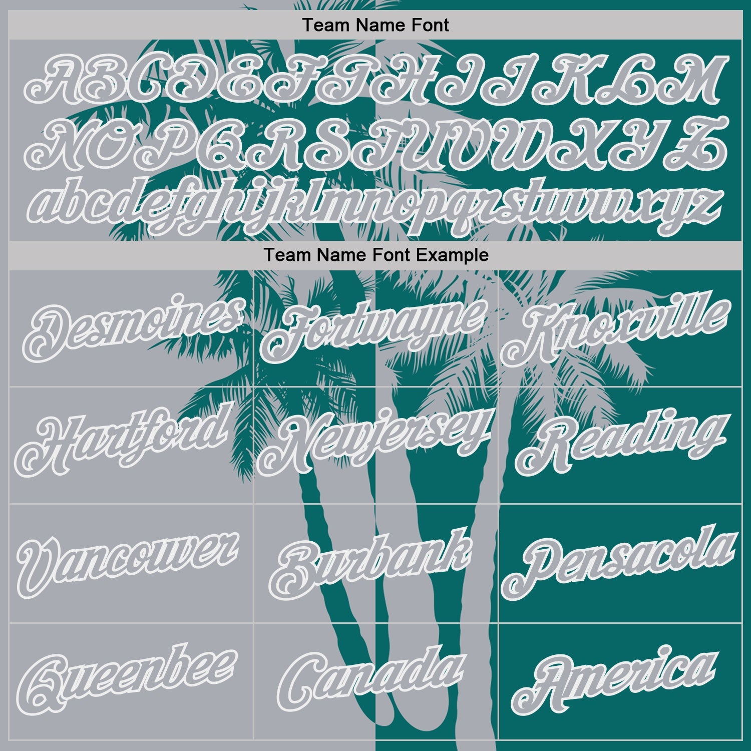 Custom Teal Gray-White Hawaii Tropical Coastal Palm Trees Performance T-Shirt