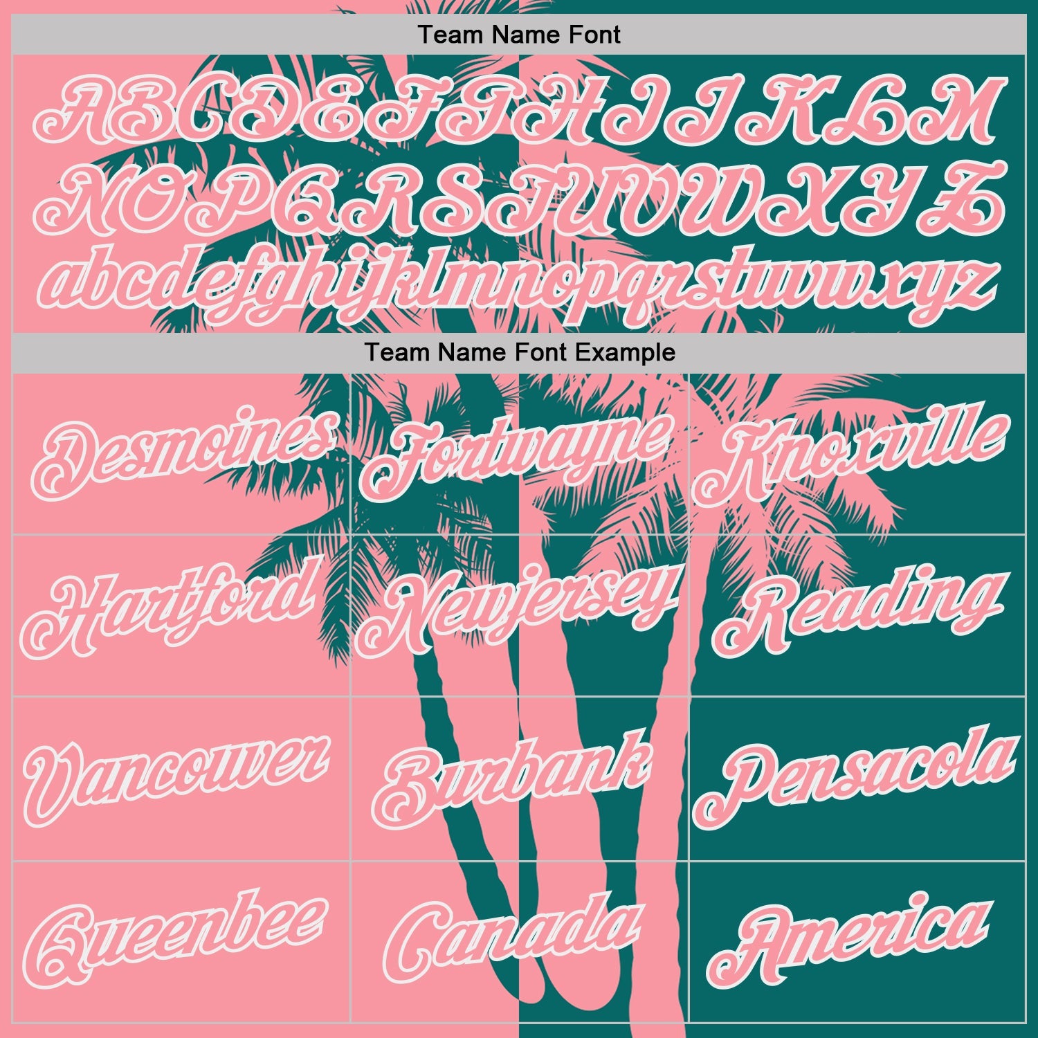 Custom Teal Medium Pink-White Hawaii Tropical Coastal Palm Trees Performance T-Shirt