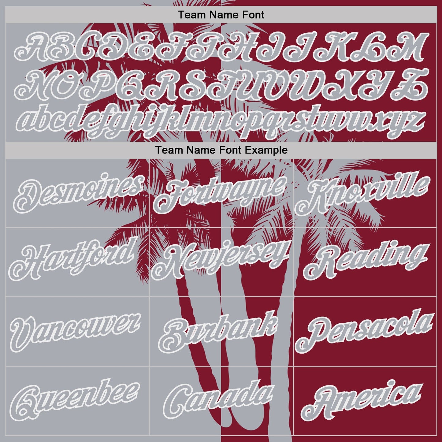 Custom Crimson Gray-White Hawaii Tropical Coastal Palm Trees Performance T-Shirt