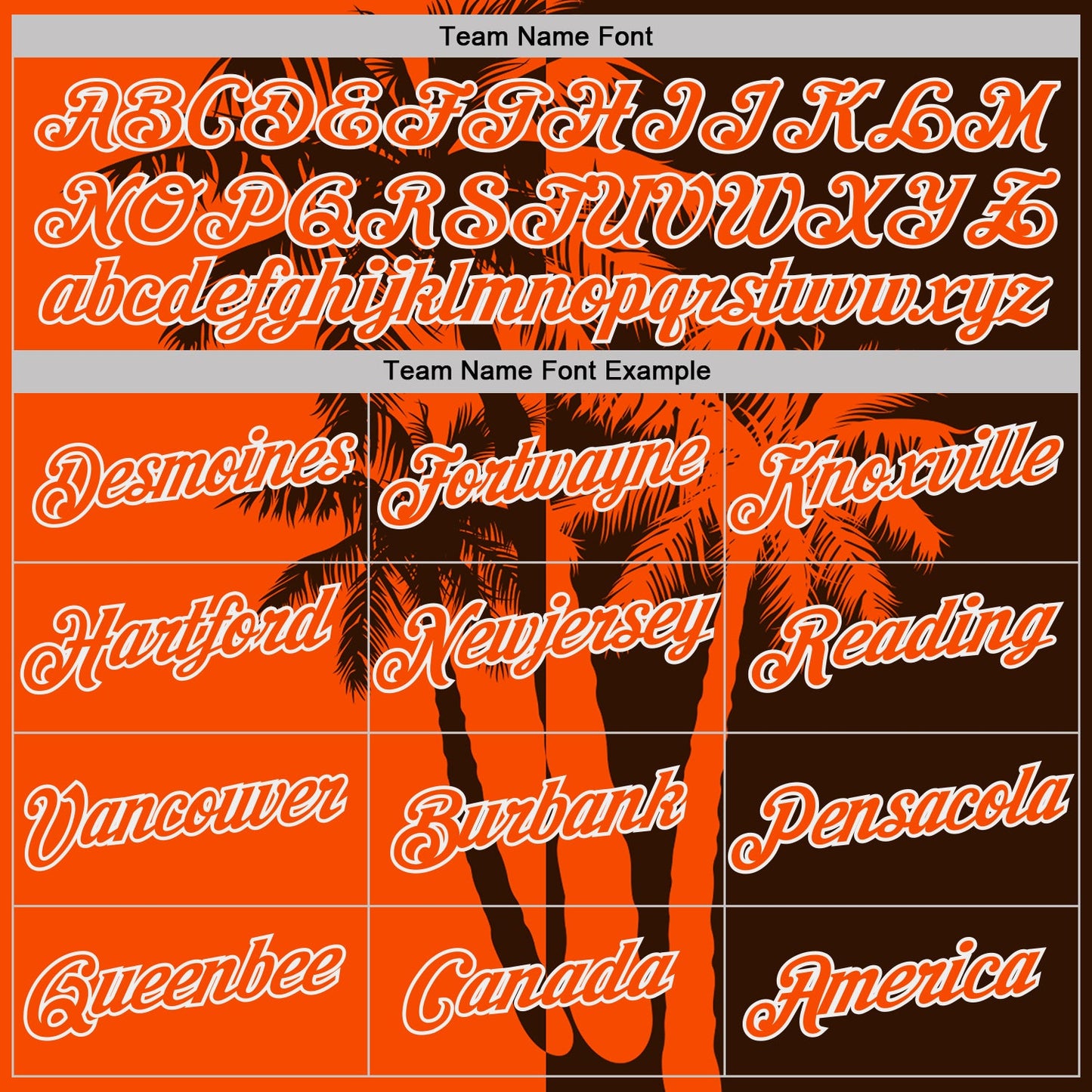 Custom Brown Orange-White Hawaii Tropical Coastal Palm Trees Performance T-Shirt