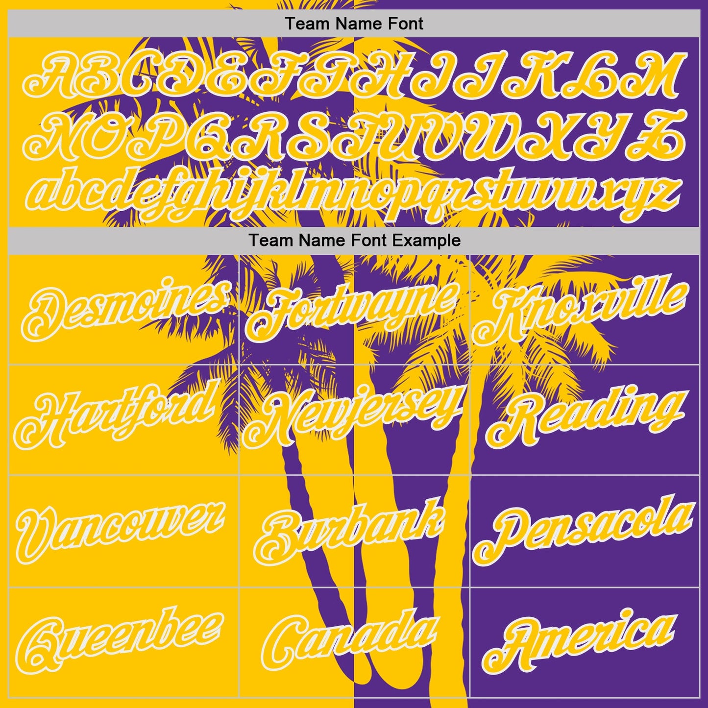 Custom Purple Yellow-White Hawaii Tropical Coastal Palm Trees Performance T-Shirt