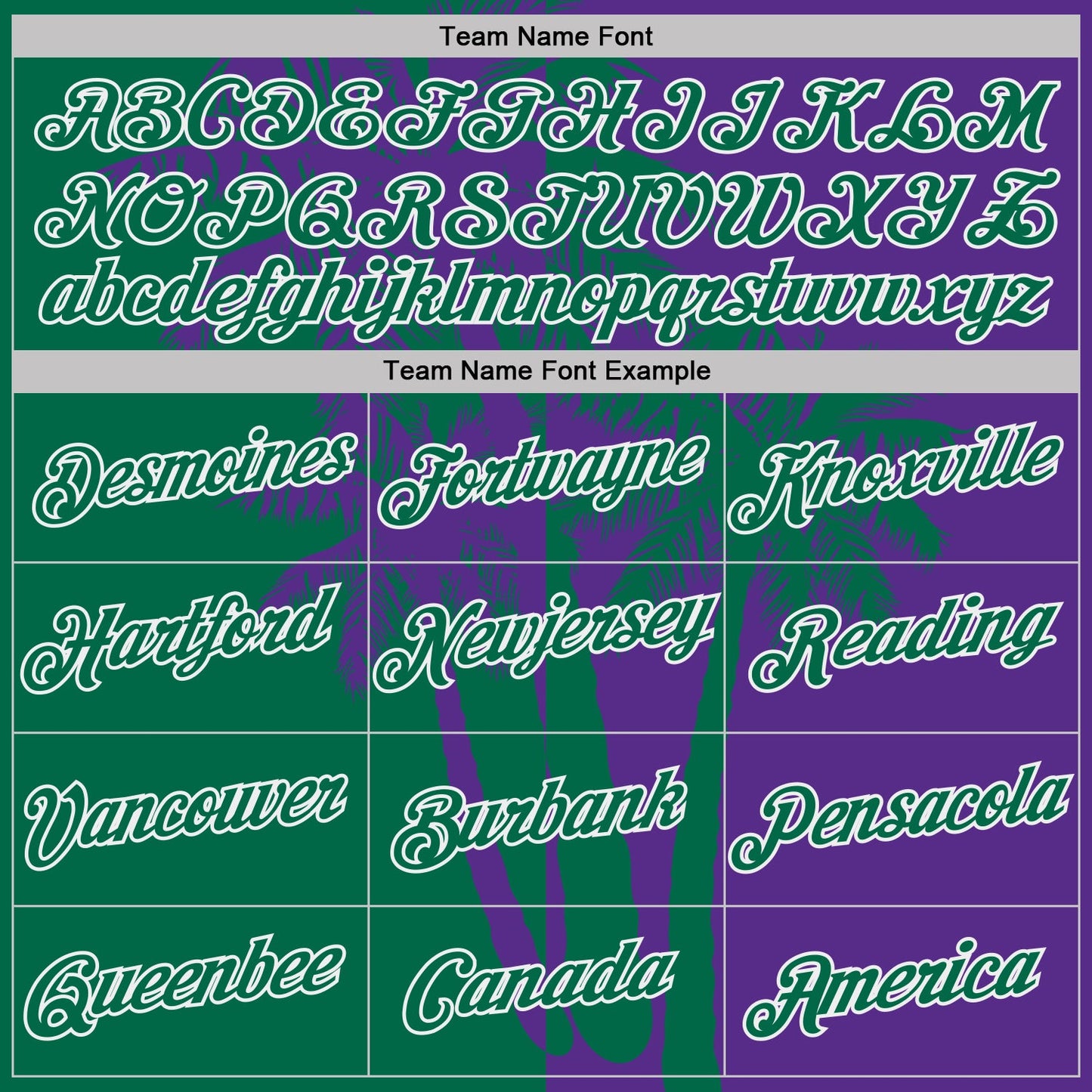 Custom Purple Kelly Green-White Hawaii Tropical Coastal Palm Trees Performance T-Shirt