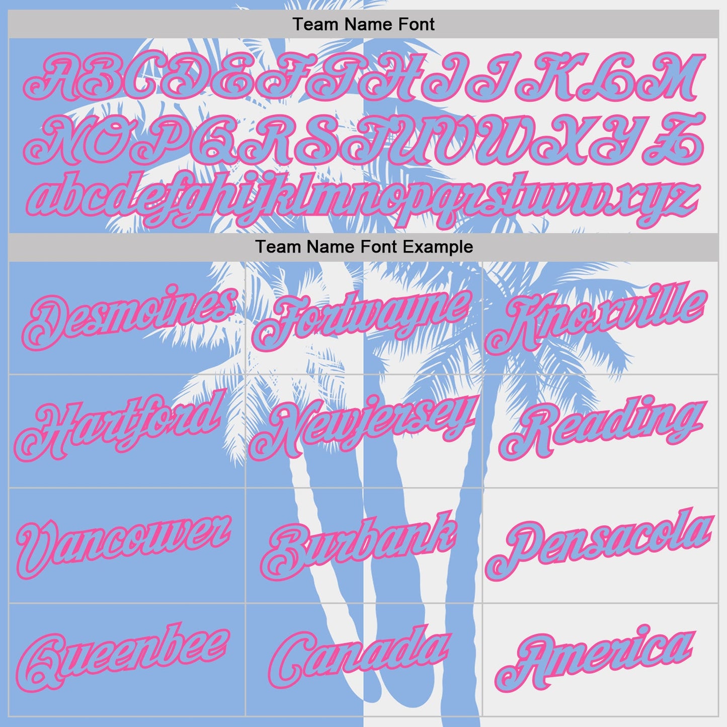 Custom White Light Blue-Pink Hawaii Tropical Coastal Palm Trees Performance T-Shirt