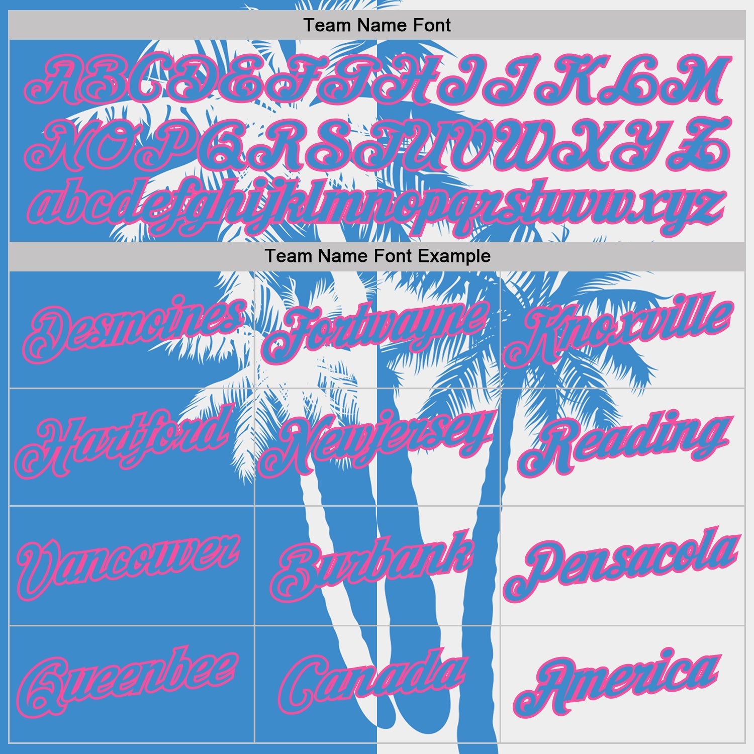 Custom White Powder Blue-Pink Hawaii Tropical Coastal Palm Trees Performance T-Shirt
