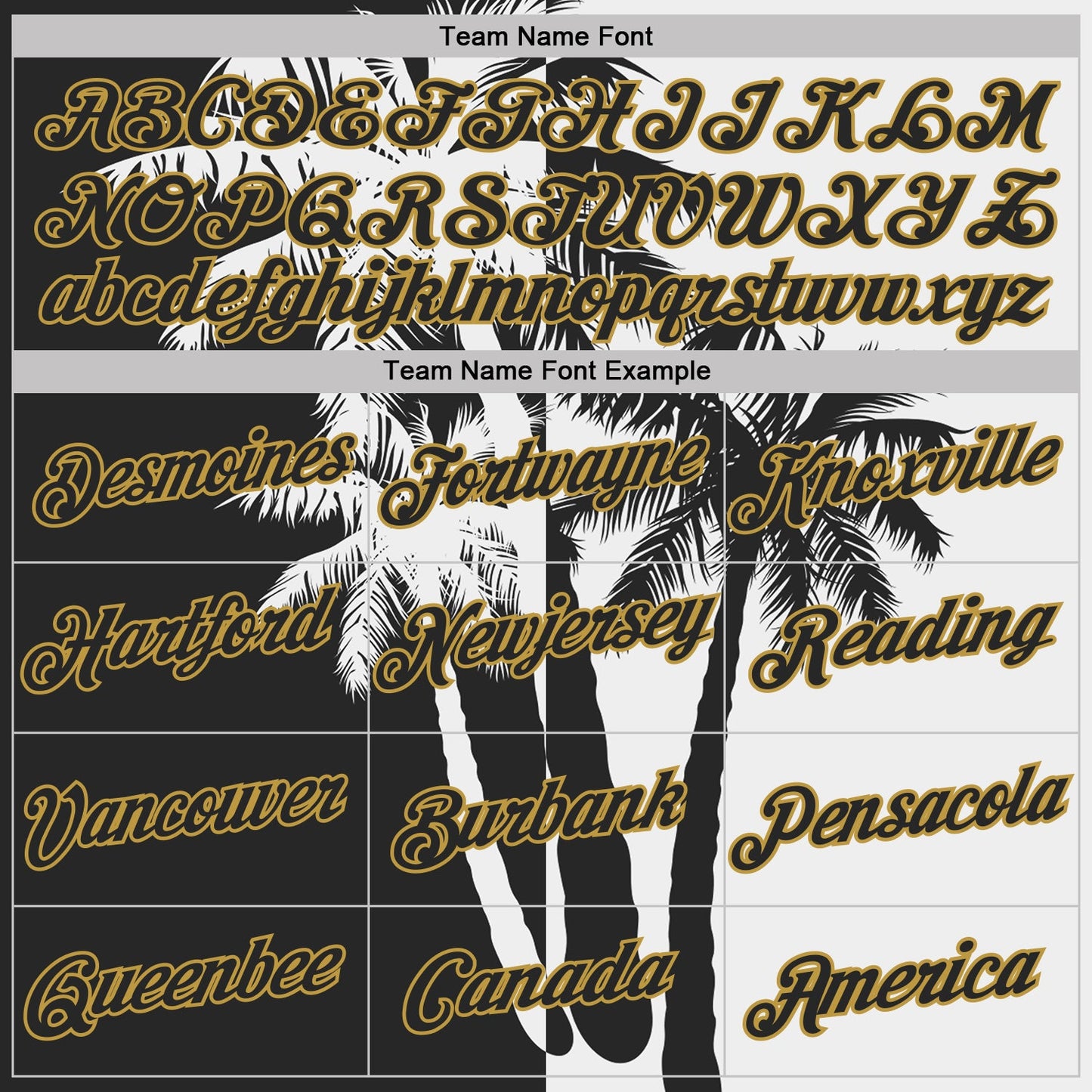Custom White Black-Old Gold Hawaii Tropical Coastal Palm Trees Performance T-Shirt
