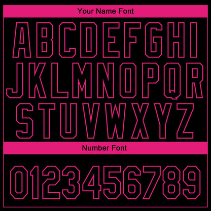 Custom Black Hot Pink 3D Pink Ribbon Breast Cancer Awareness Month Women Health Care Support Authentic Baseball Jersey
