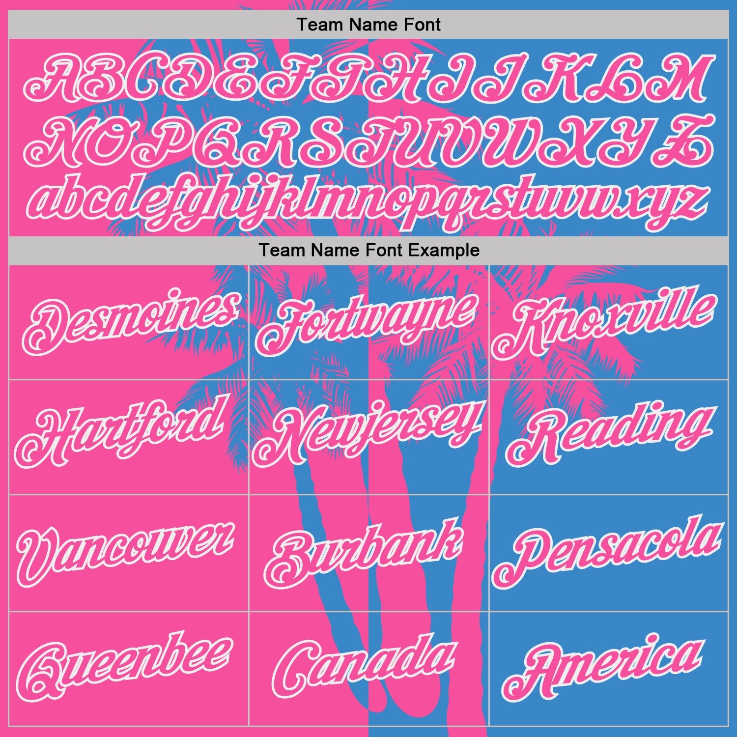 Custom Powder Blue Pink-White Hawaii Tropical Coastal Palm Trees Performance T-Shirt