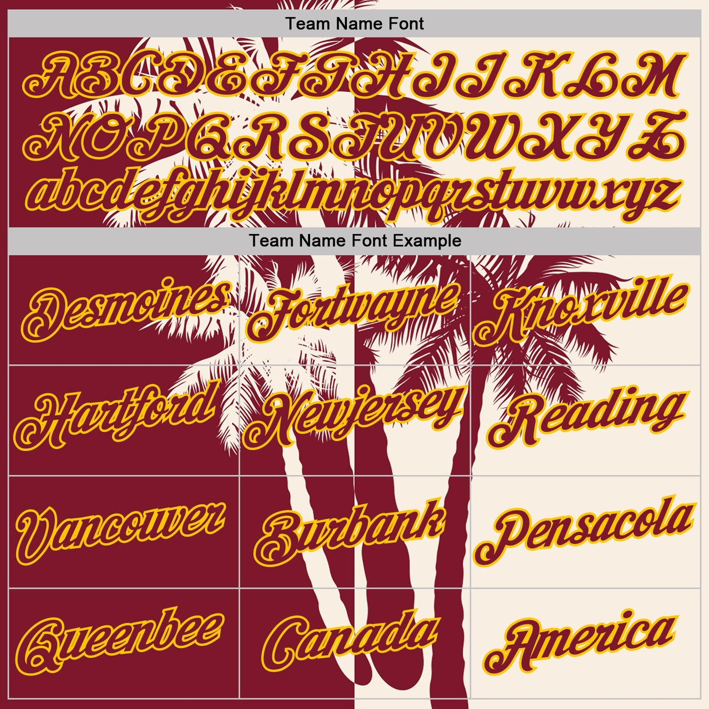 Custom Cream Crimson-Yellow Hawaii Tropical Coastal Palm Trees Performance T-Shirt
