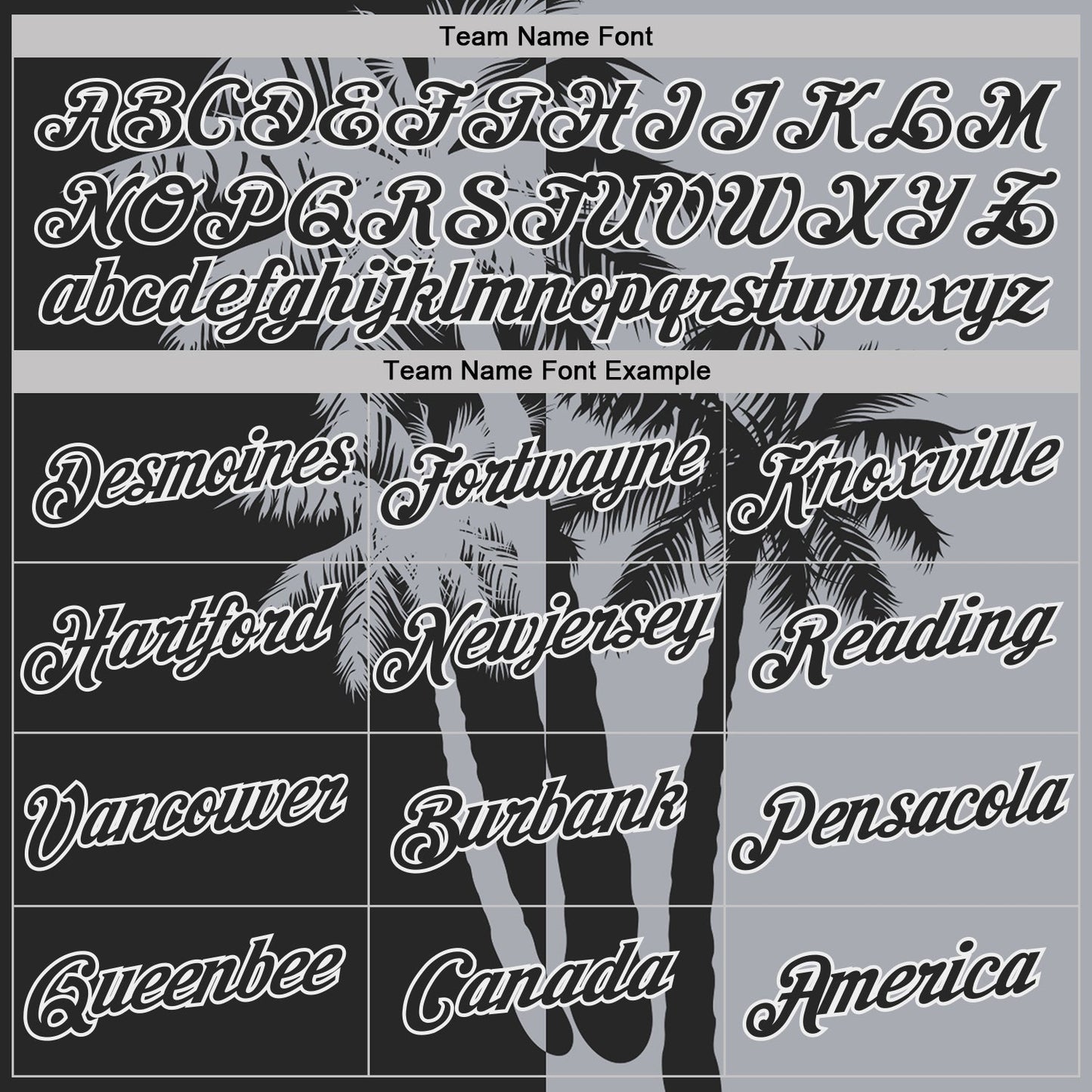 Custom Gray Black-White Hawaii Tropical Coastal Palm Trees Performance T-Shirt