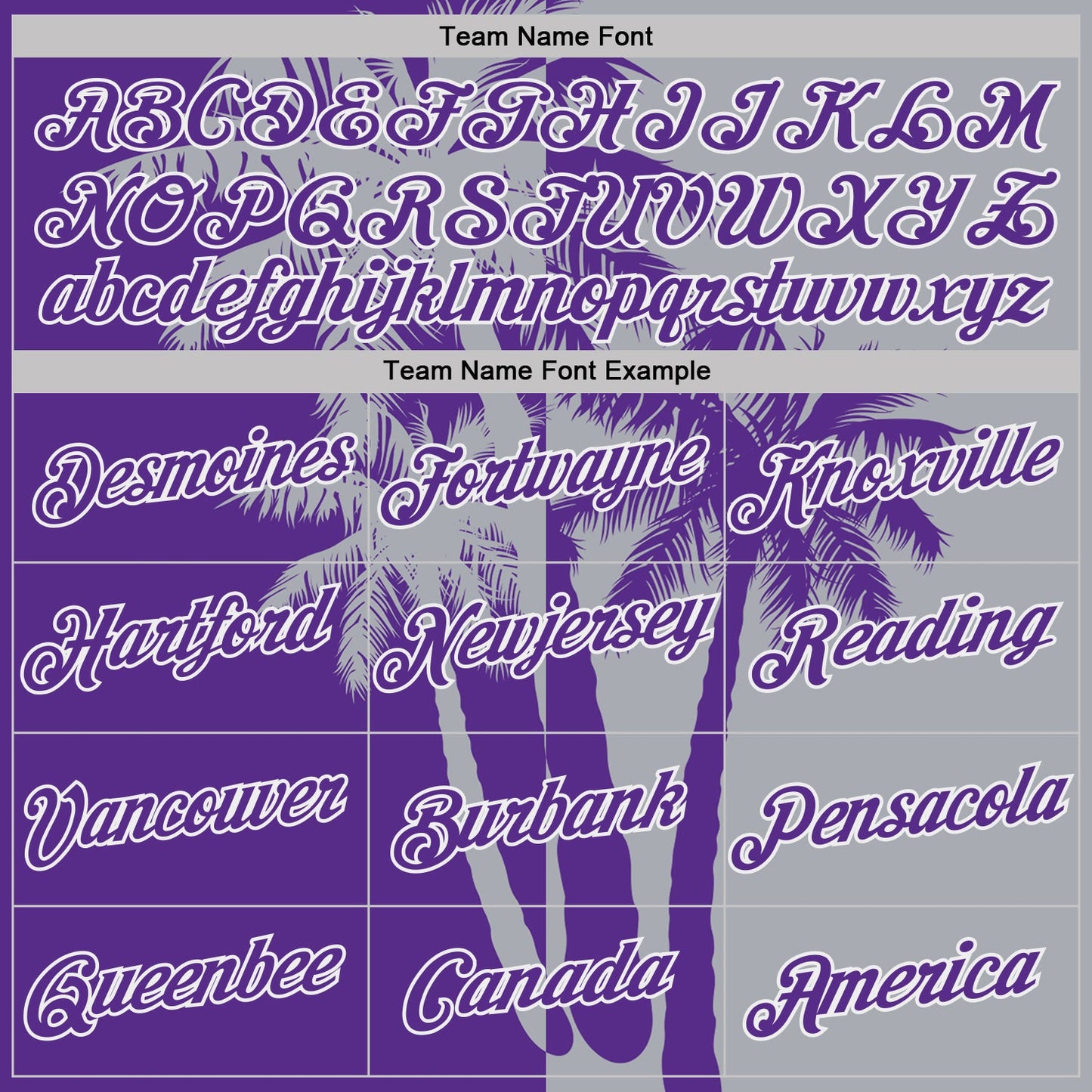 Custom Gray Purple-White Hawaii Tropical Coastal Palm Trees Performance T-Shirt