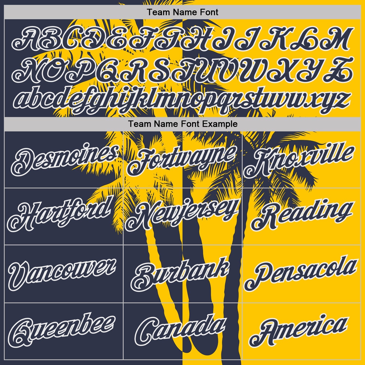 Custom Yellow Navy-White Hawaii Tropical Coastal Palm Trees Performance T-Shirt
