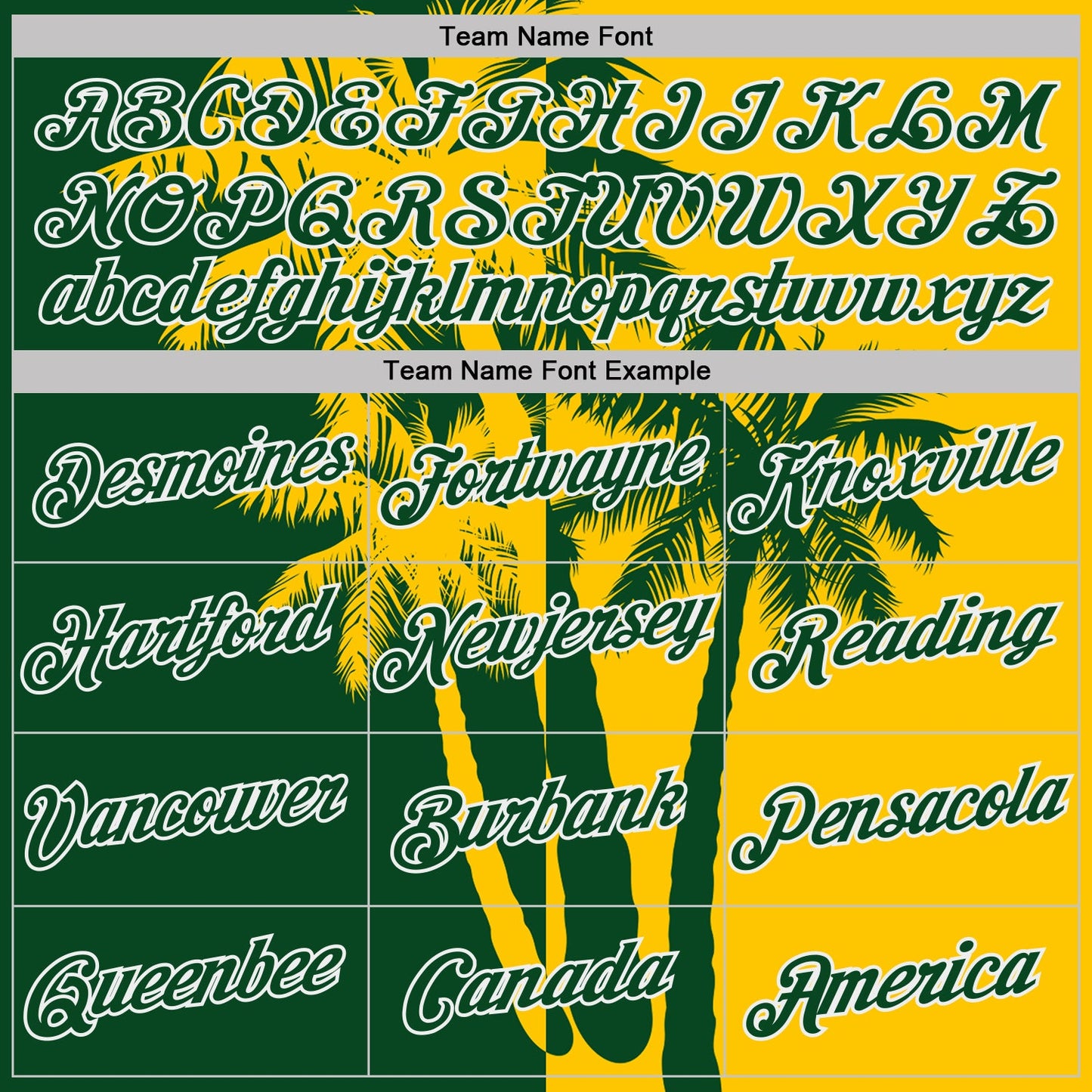 Custom Yellow Green-White Hawaii Tropical Coastal Palm Trees Performance T-Shirt