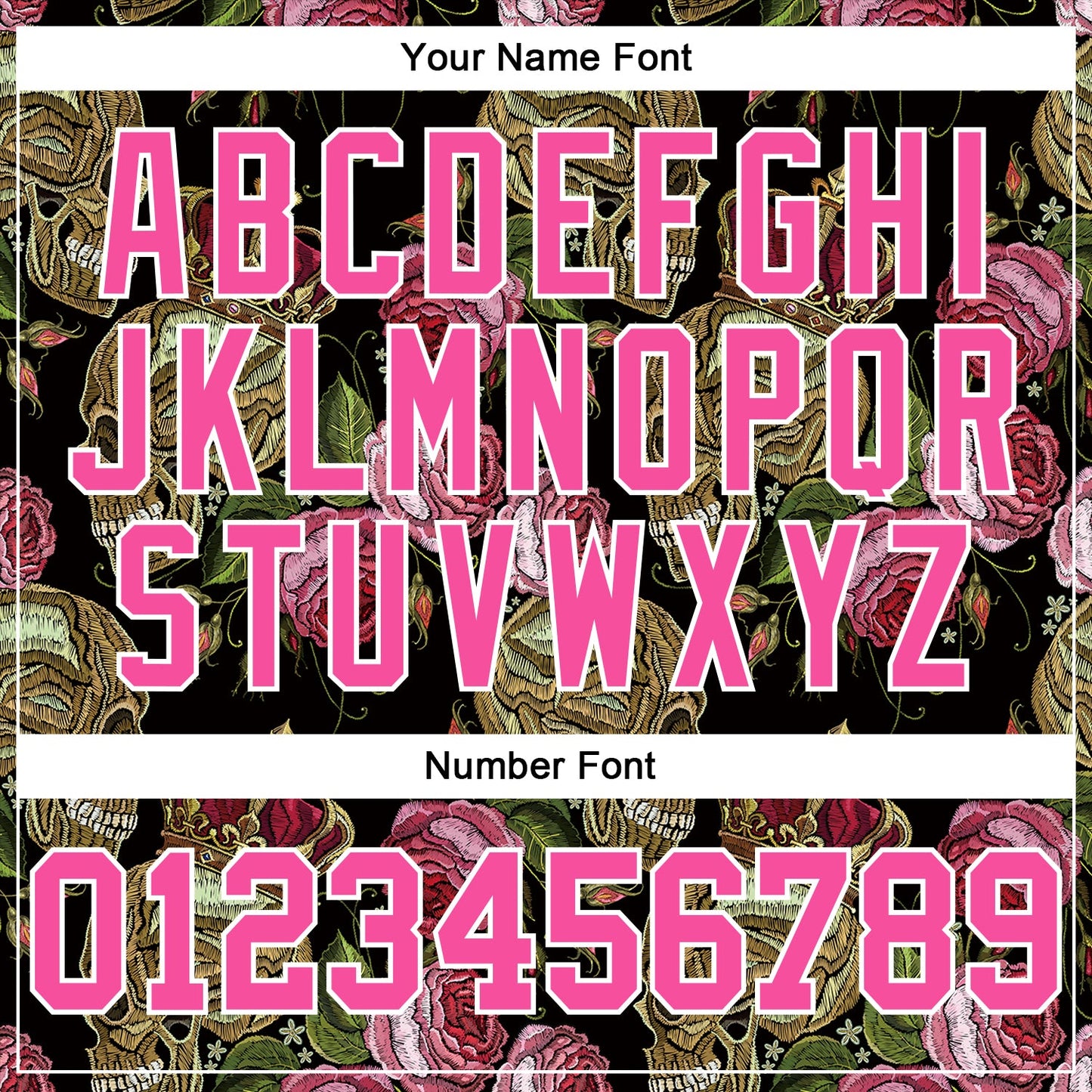 Custom Stitched Black Pink-White 3D Skull Fashion Flower Sports Pullover Sweatshirt Hoodie