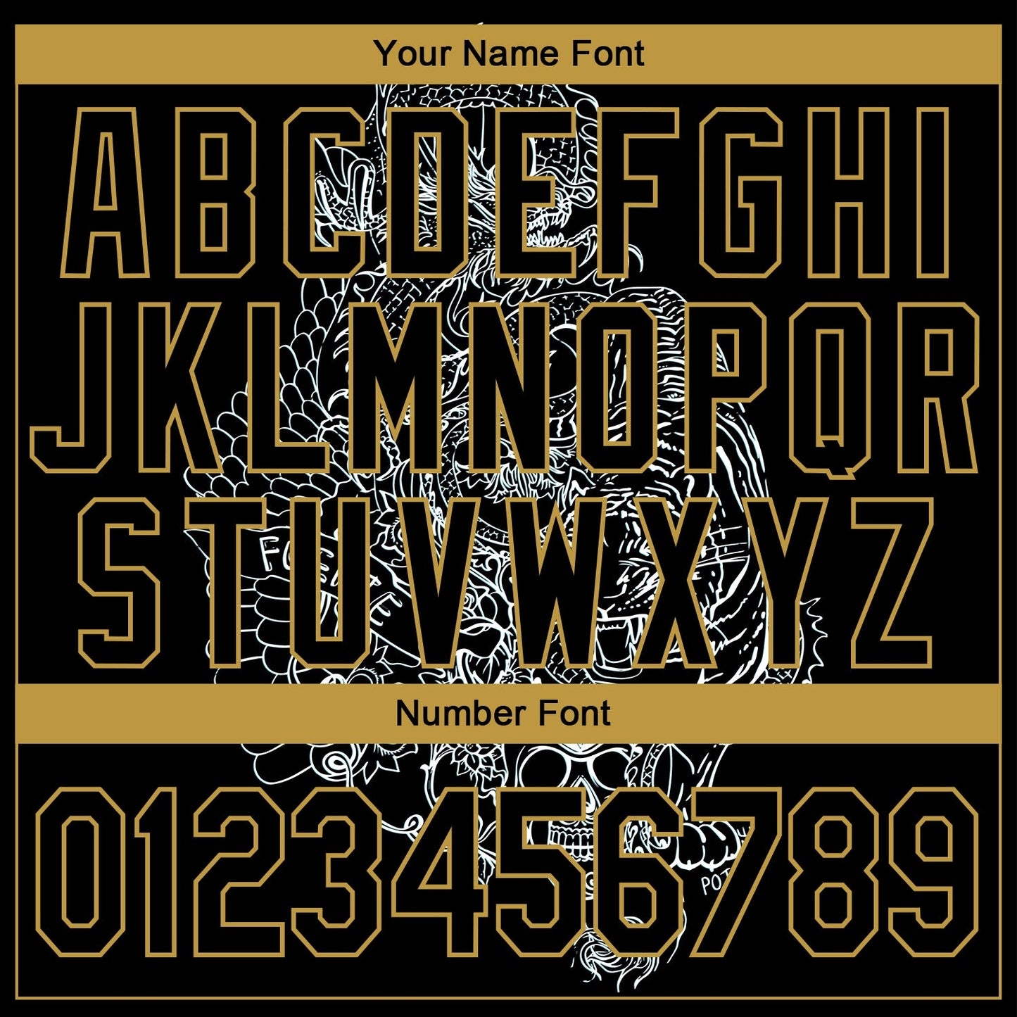 Custom Stitched Black Old Gold 3D Pattern Design Tiger And Skull Sports Pullover Sweatshirt Hoodie